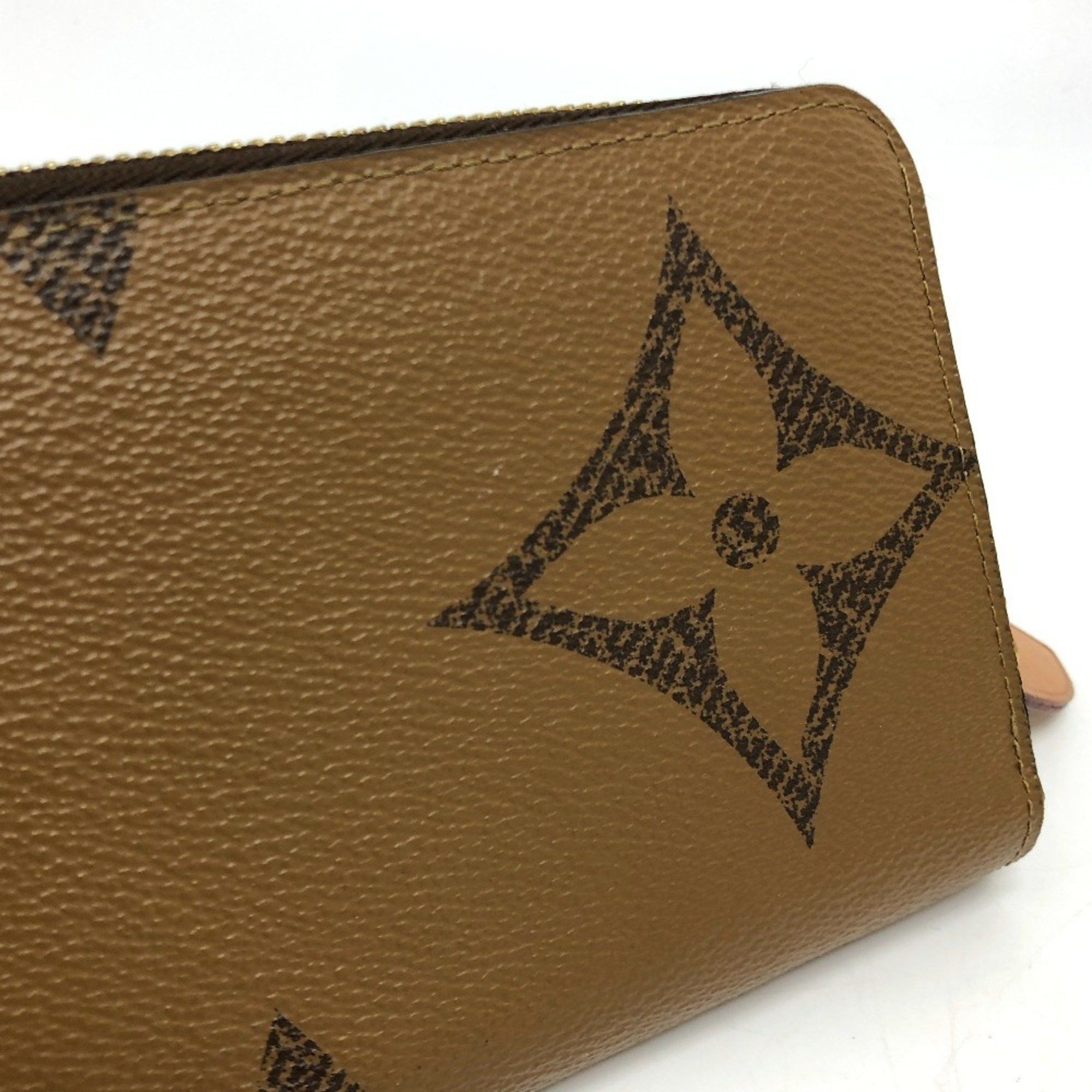 Louis Vuitton LOUIS VUITTON M67687 Monogram Giant Zippy Wallet Long Reverse Canvas Women's Brown Size ONE SIZE - 14 Thumbnail