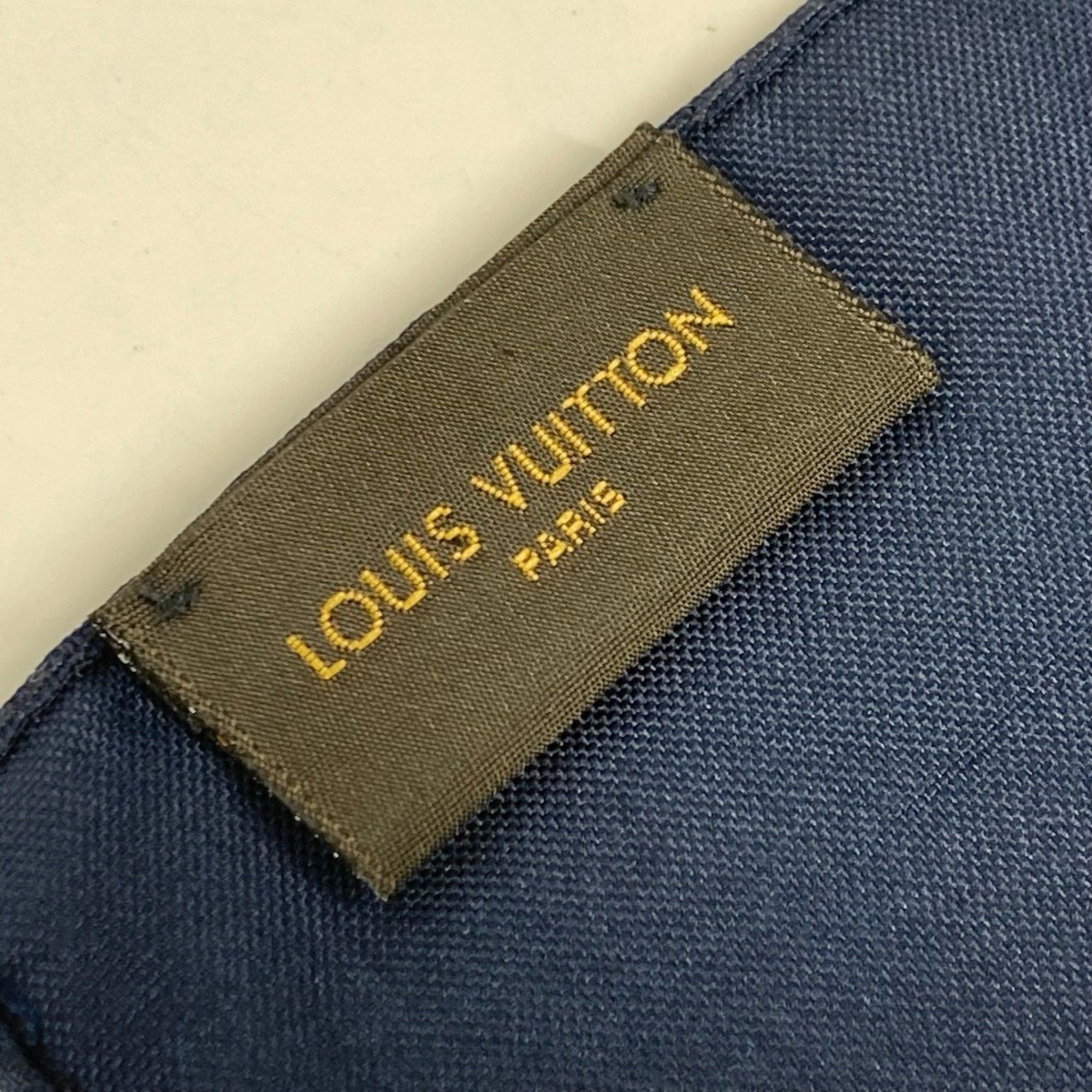 Louis Vuitton LOUIS VUITTON M70220 Pochette LV Ruban Handkerchief & Tie Set Pocket Square Silk Cotton Men's Marine Navy Size ONE SIZE - 16 Thumbnail