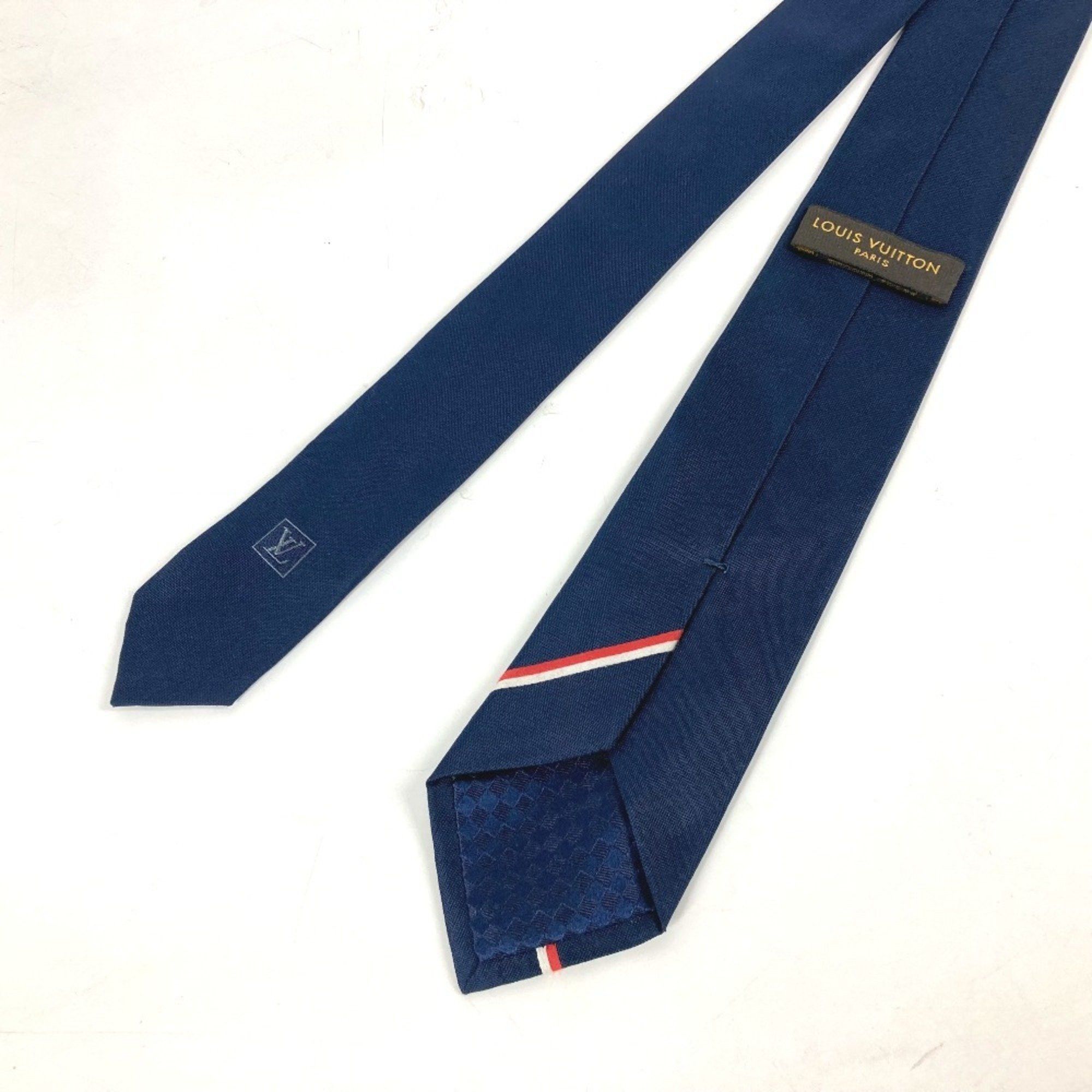 Louis Vuitton LOUIS VUITTON M70220 Pochette LV Ruban Handkerchief & Tie Set Pocket Square Silk Cotton Men's Marine Navy Size ONE SIZE - 7 Thumbnail