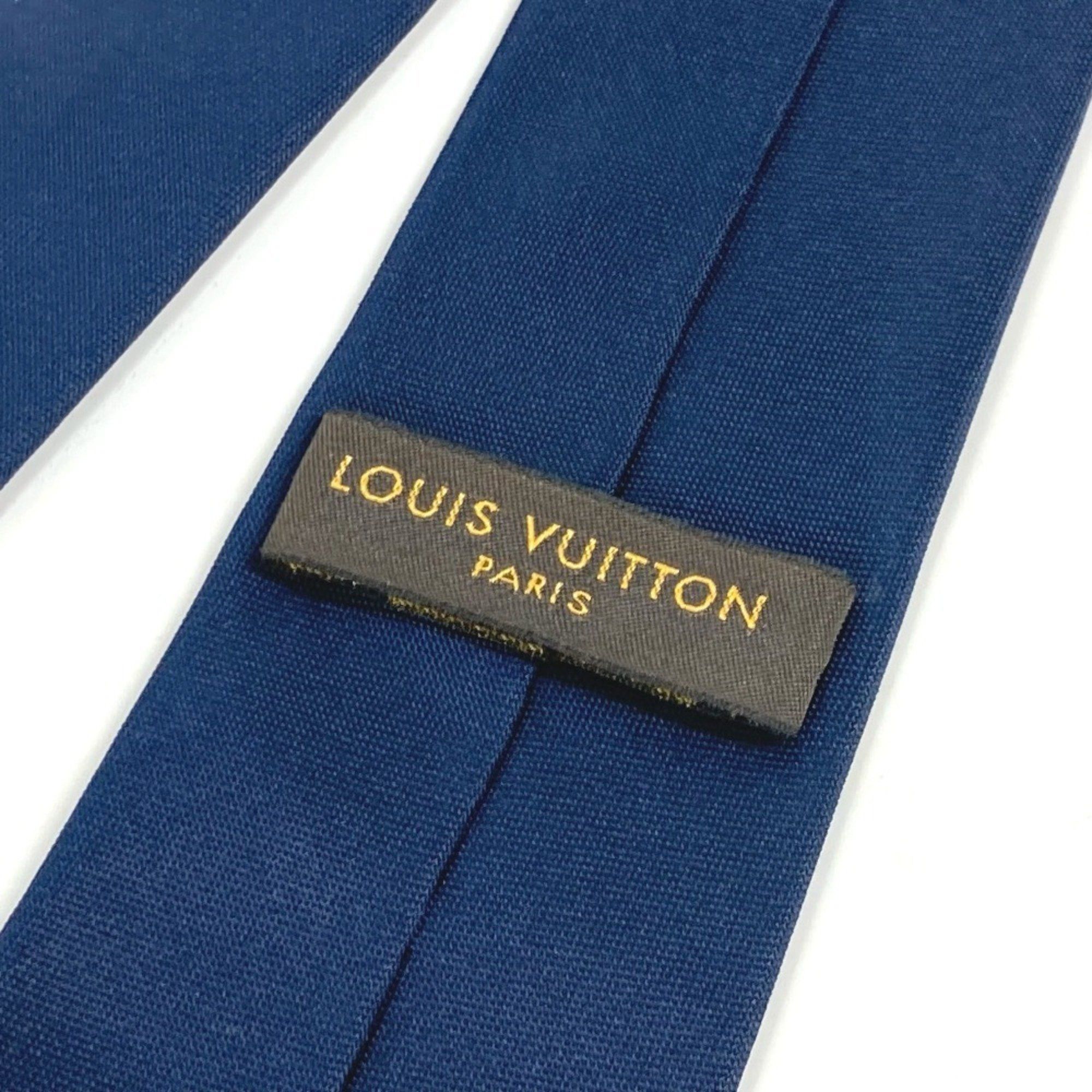 Louis Vuitton LOUIS VUITTON M70220 Pochette LV Ruban Handkerchief & Tie Set Pocket Square Silk Cotton Men's Marine Navy Size ONE SIZE - 8 Thumbnail