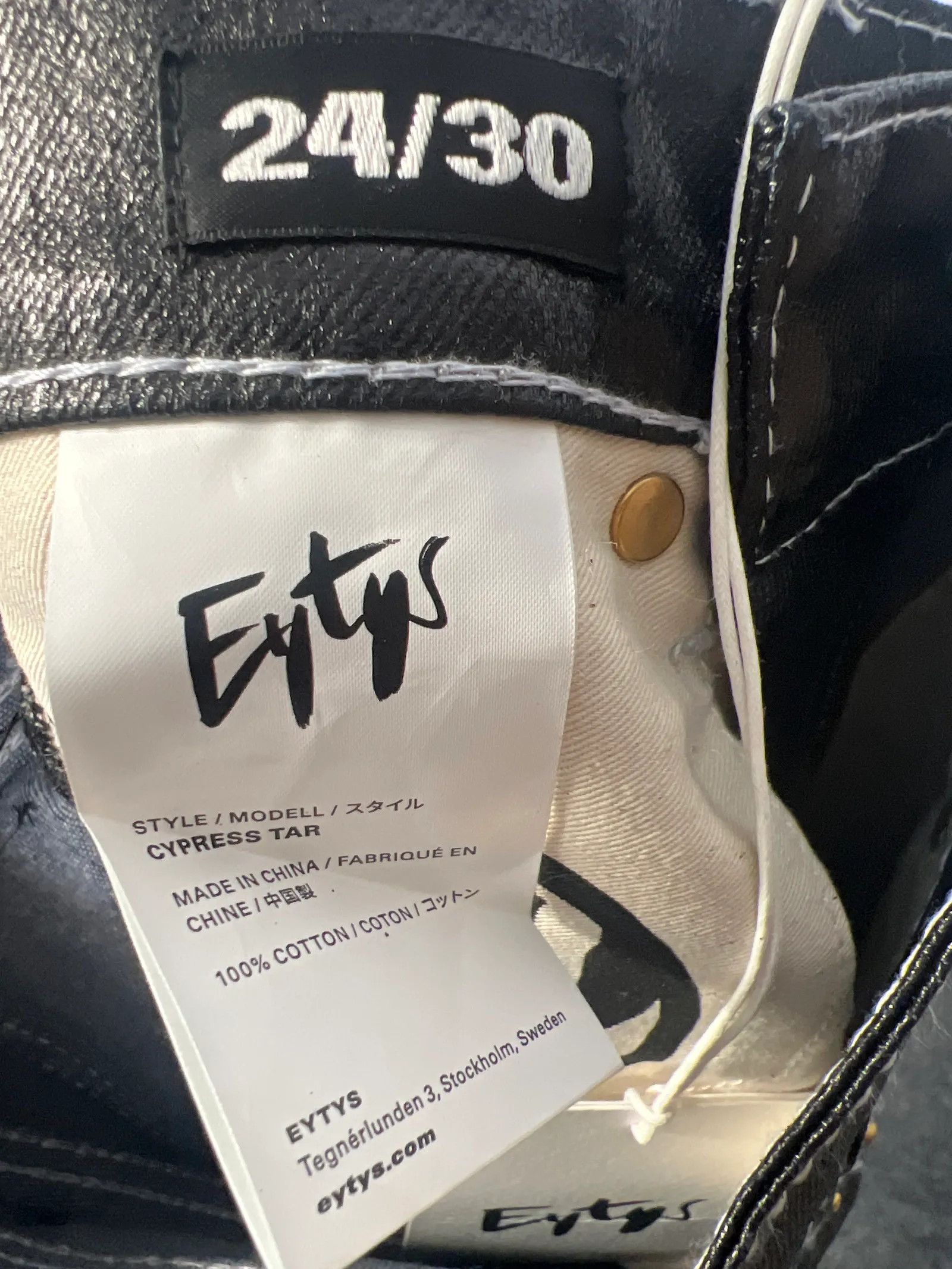 Eytys Eytys Cypress Tar Black Jeans Size 24" / US 00 / IT 34 - 5 Thumbnail