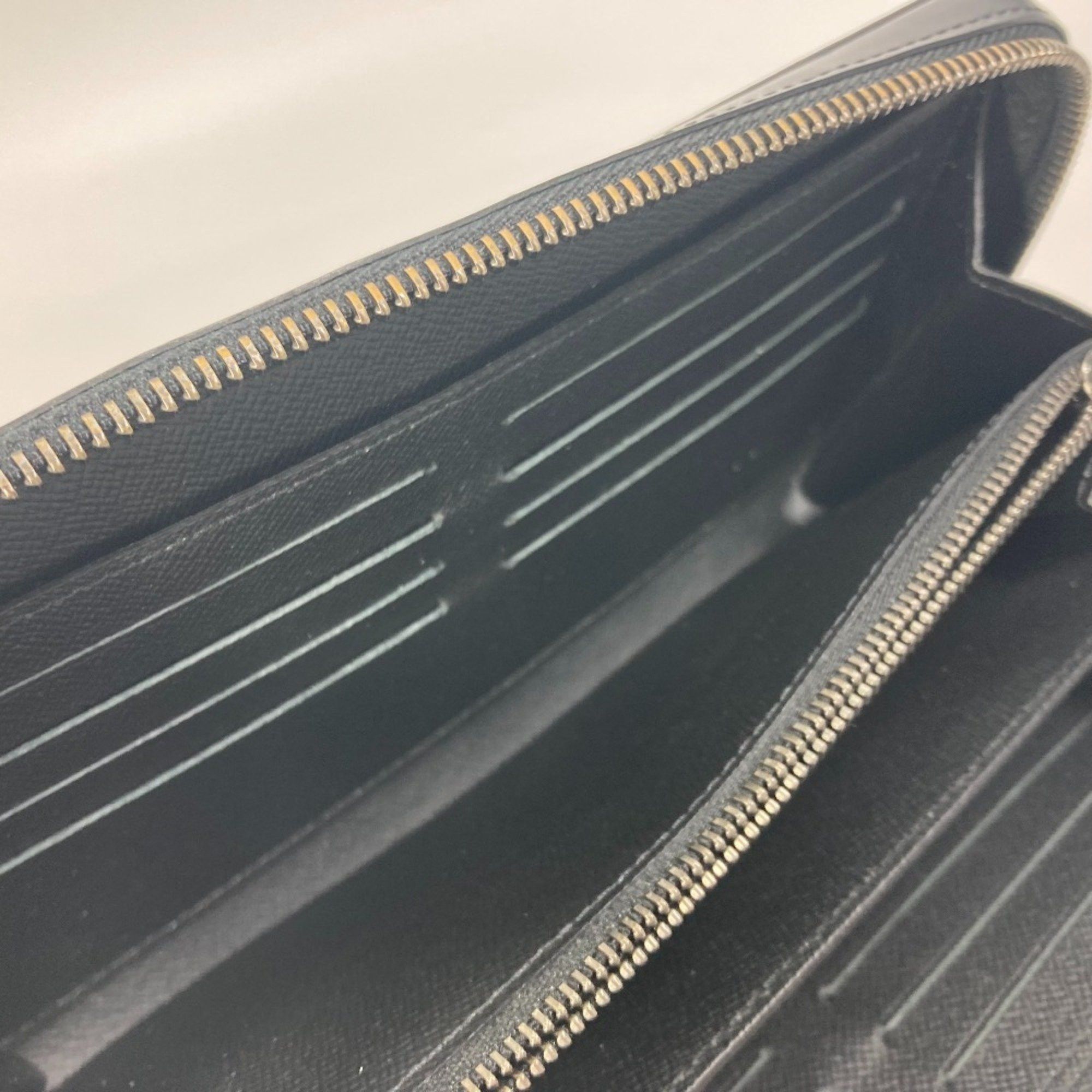 Louis Vuitton LOUIS VUITTON M61698 Monogram Eclipse Zippy XL Travel Case Round Long Wallet Canvas Men's Black Size ONE SIZE - 12 Thumbnail