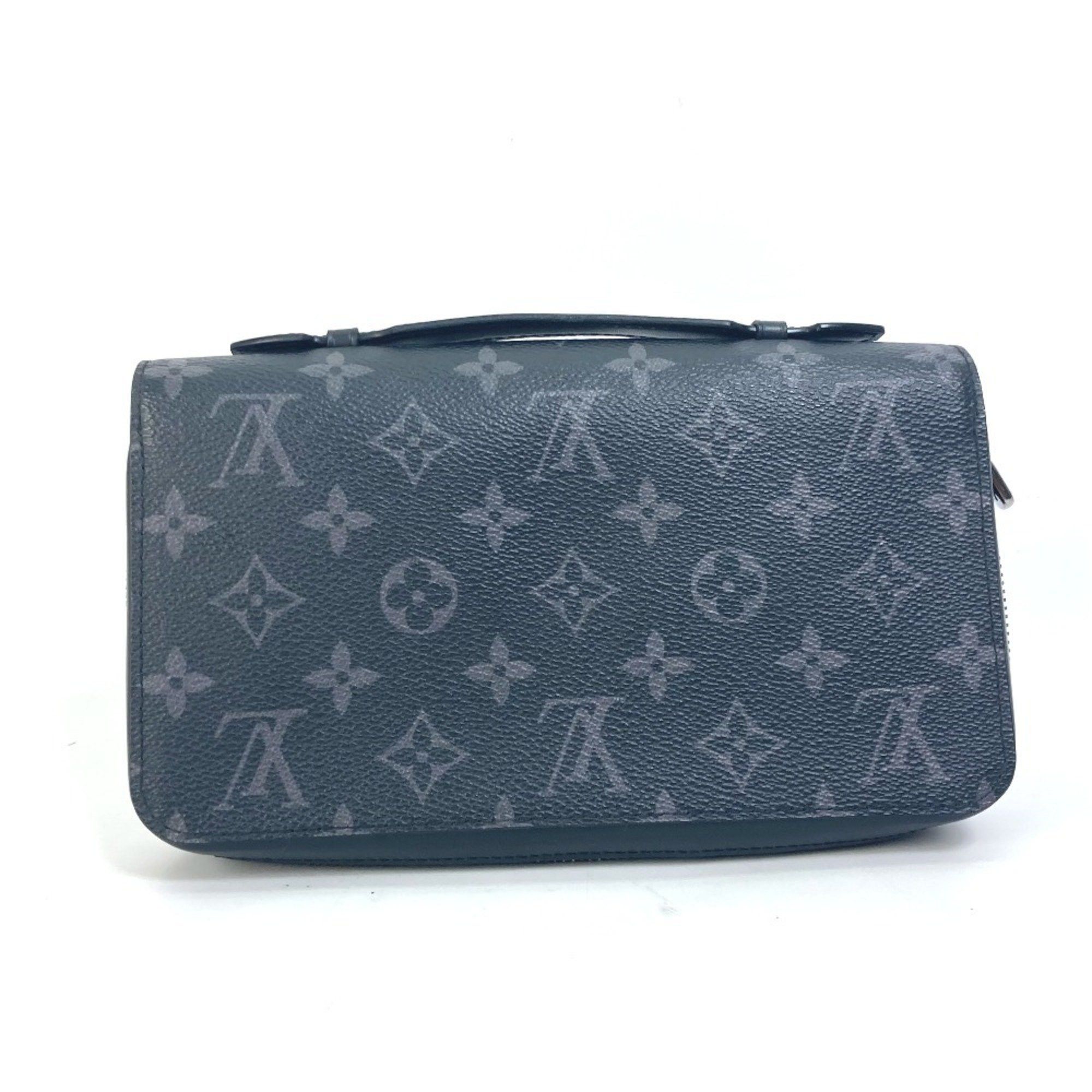 Louis Vuitton LOUIS VUITTON M61698 Monogram Eclipse Zippy XL Travel Case Round Long Wallet Canvas Men's Black Size ONE SIZE - 2 Thumbnail