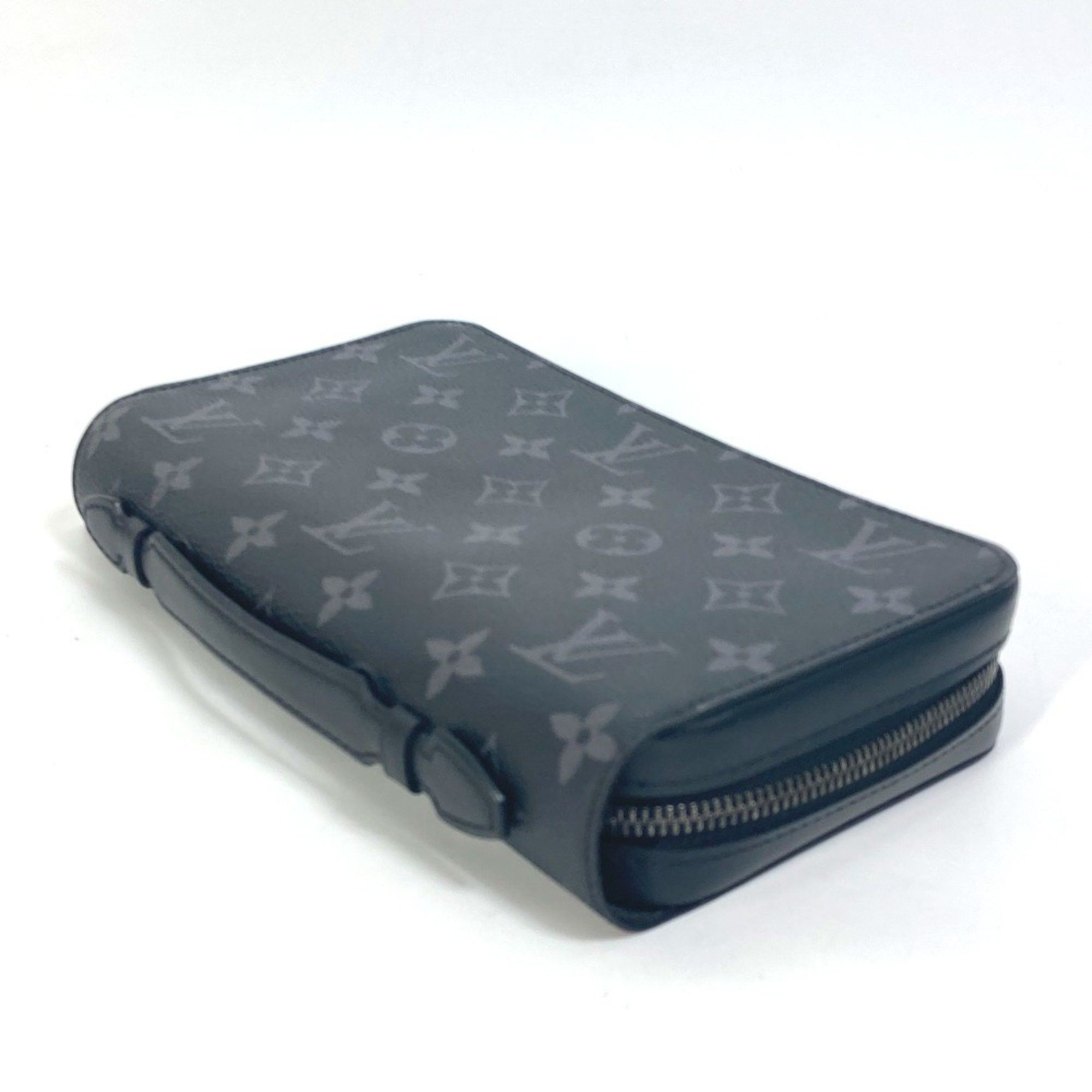 Louis Vuitton LOUIS VUITTON M61698 Monogram Eclipse Zippy XL Travel Case Round Long Wallet Canvas Men's Black Size ONE SIZE - 4 Thumbnail
