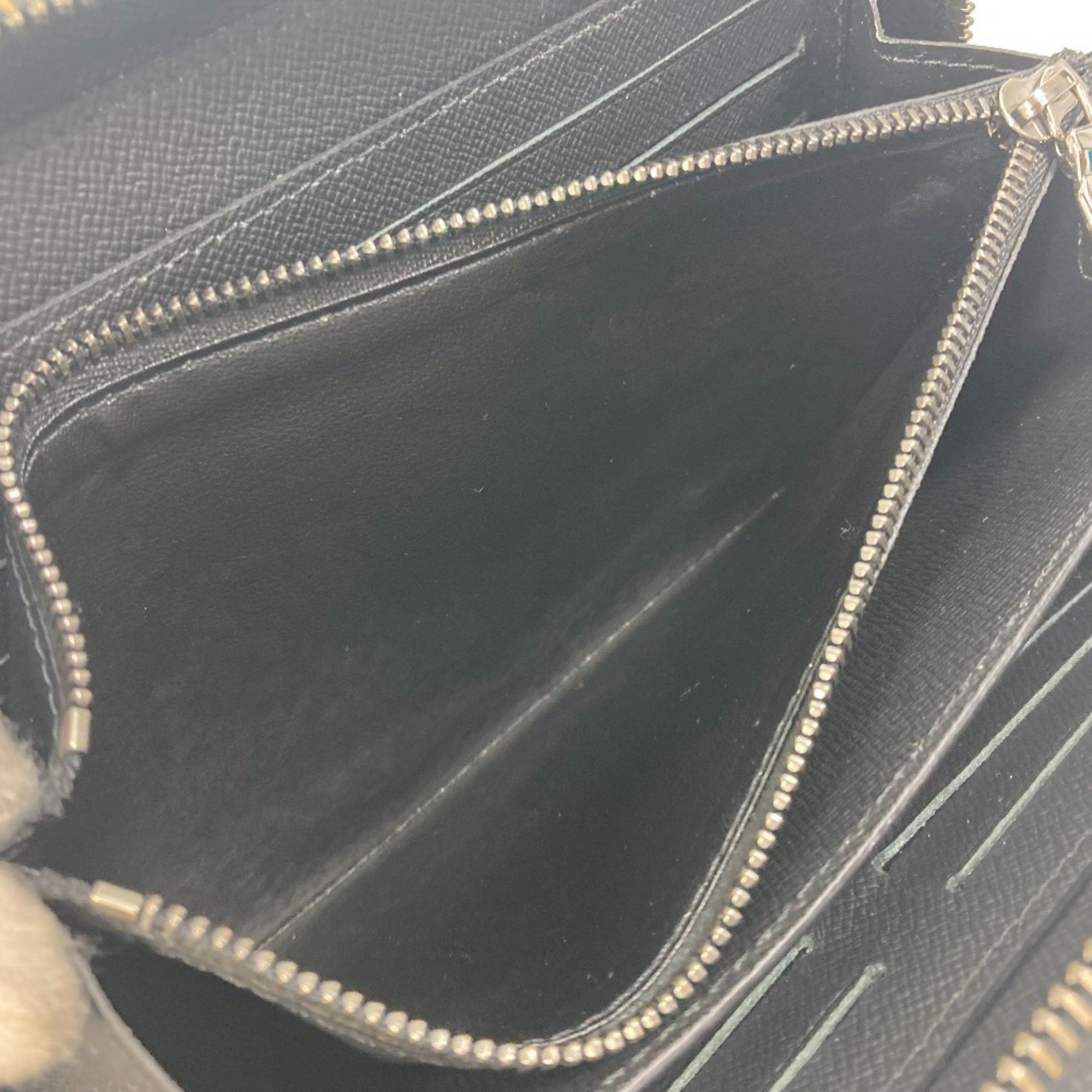 Louis Vuitton LOUIS VUITTON M61698 Monogram Eclipse Zippy XL Travel Case Round Long Wallet Canvas Men's Black Size ONE SIZE - 14 Thumbnail