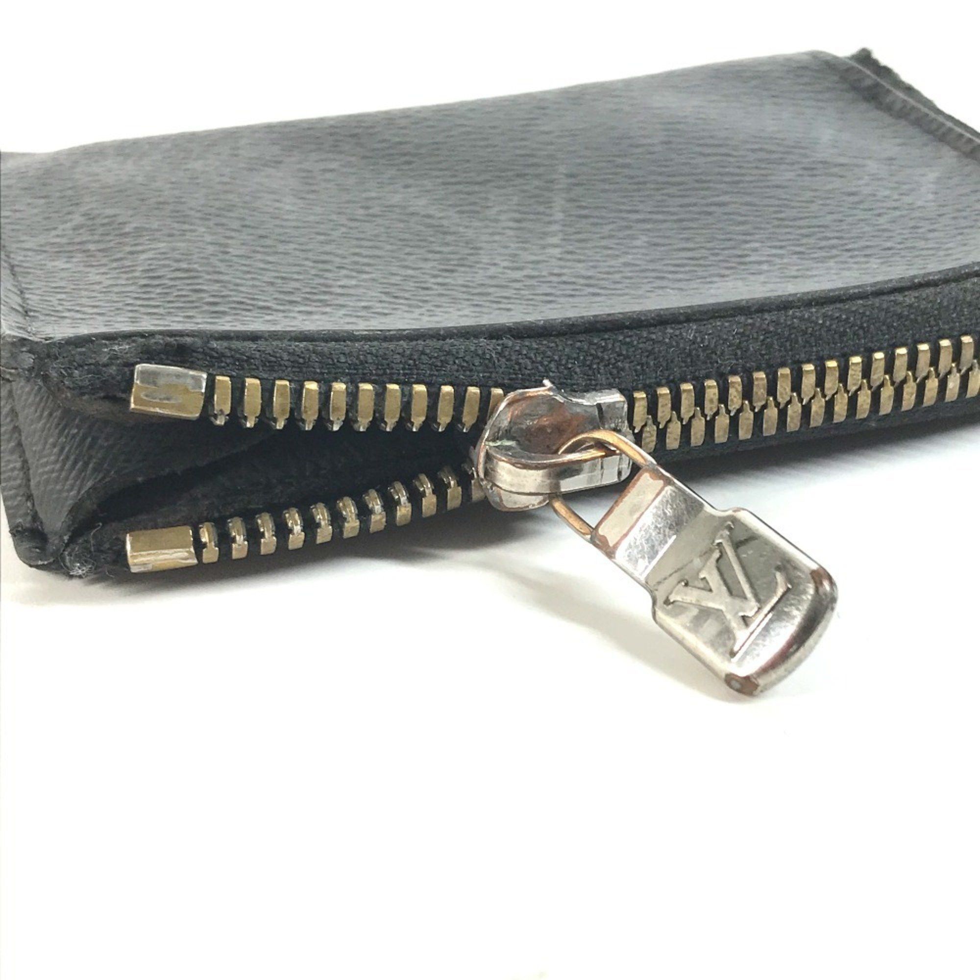 Louis Vuitton LOUIS VUITTON M63536 Monogram Eclipse Porte Monnaie Jour Wallet Coin Purse Wallet/Coin Case Canvas Men's Black Size ONE SIZE - 8 Thumbnail