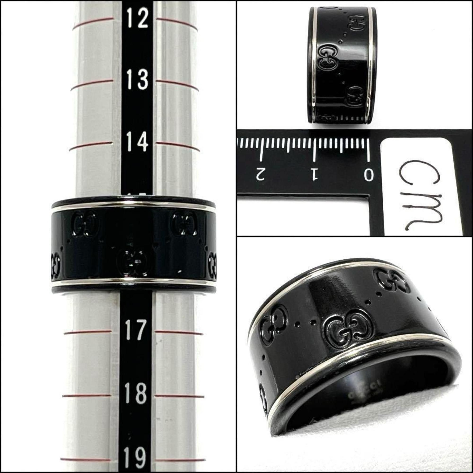 Gucci GUCCI Men's Icon Ring, 18K White Gold Size ONE SIZE - 9 Thumbnail