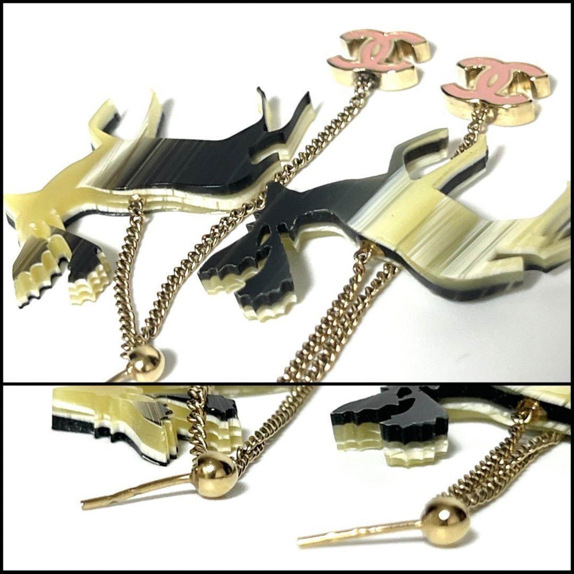Chanel CHANEL Women's Chain Drop Earrings Reindeer Size ONE SIZE - 6 Thumbnail