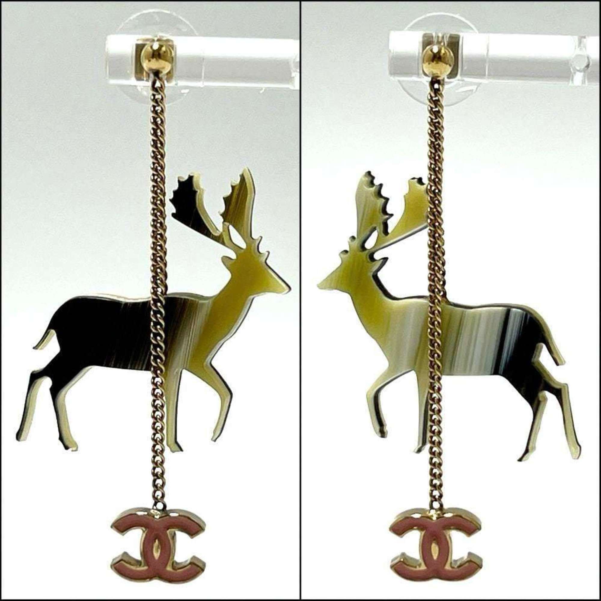 Chanel CHANEL Women's Chain Drop Earrings Reindeer Size ONE SIZE - 3 Thumbnail