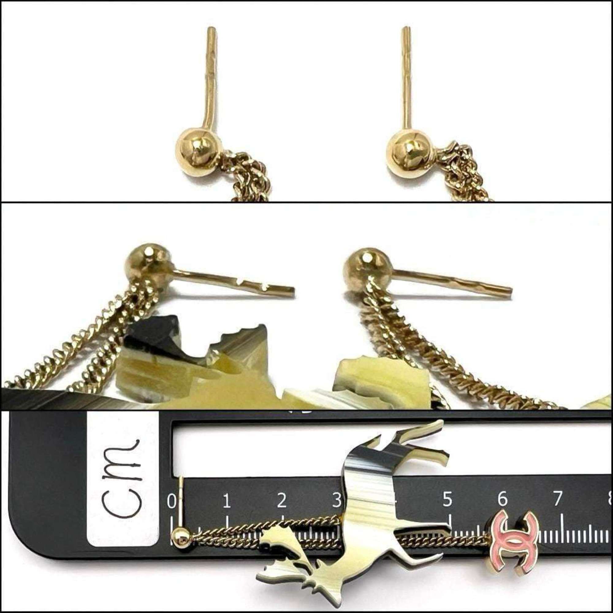 Chanel CHANEL Women's Chain Drop Earrings Reindeer Size ONE SIZE - 7 Thumbnail