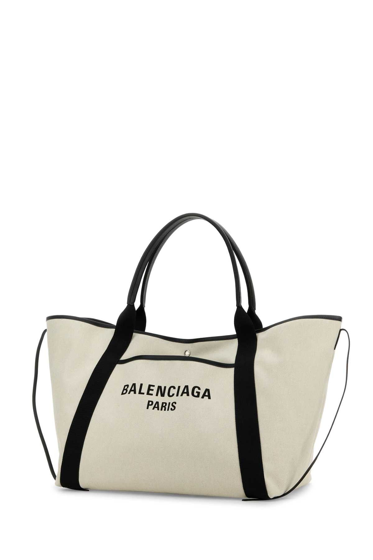 Balenciaga Sand Canvas Large Biarritz Shopping Bag Size ONE SIZE - 2 Thumbnail