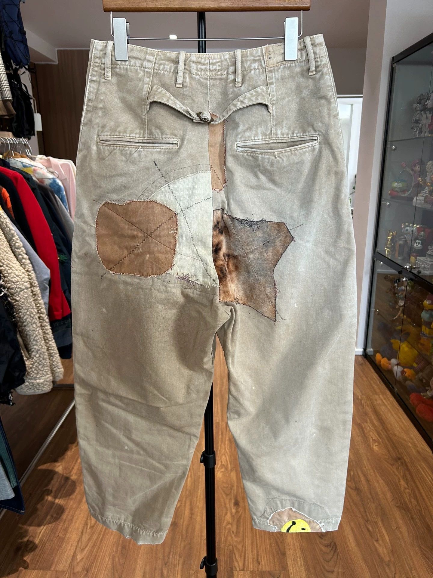 Kapital Kapital Erosion embroidery patch knife cut smiling pants Size US 34 / EU 50 - 2 Thumbnail