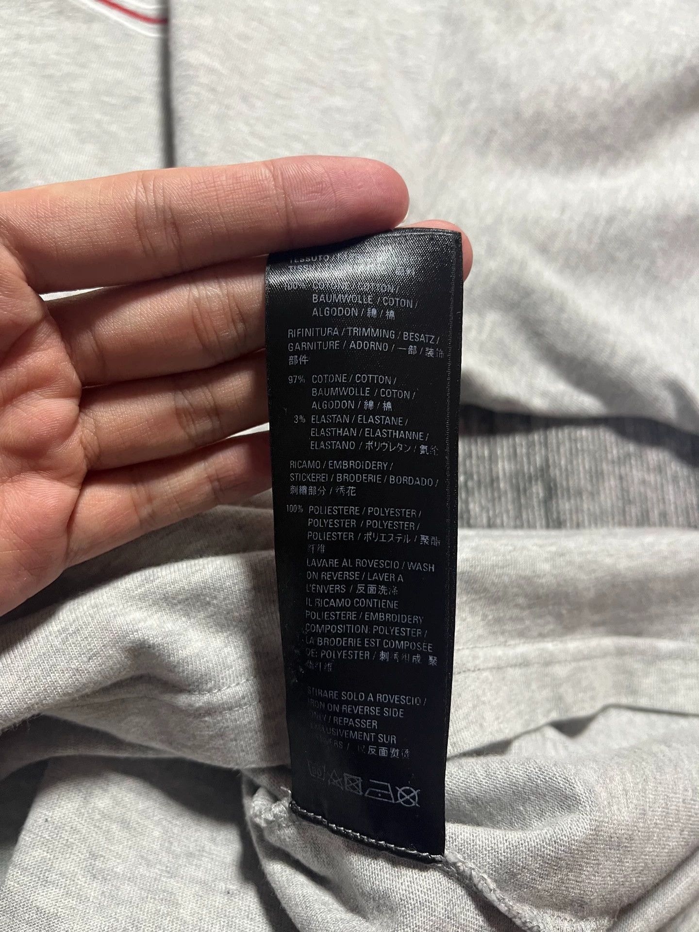 Balenciaga Balenciaga Grey Embroidered Wave Cola Short sleeved T-shirt Size US XL / EU 56 / 4 - 7 Thumbnail