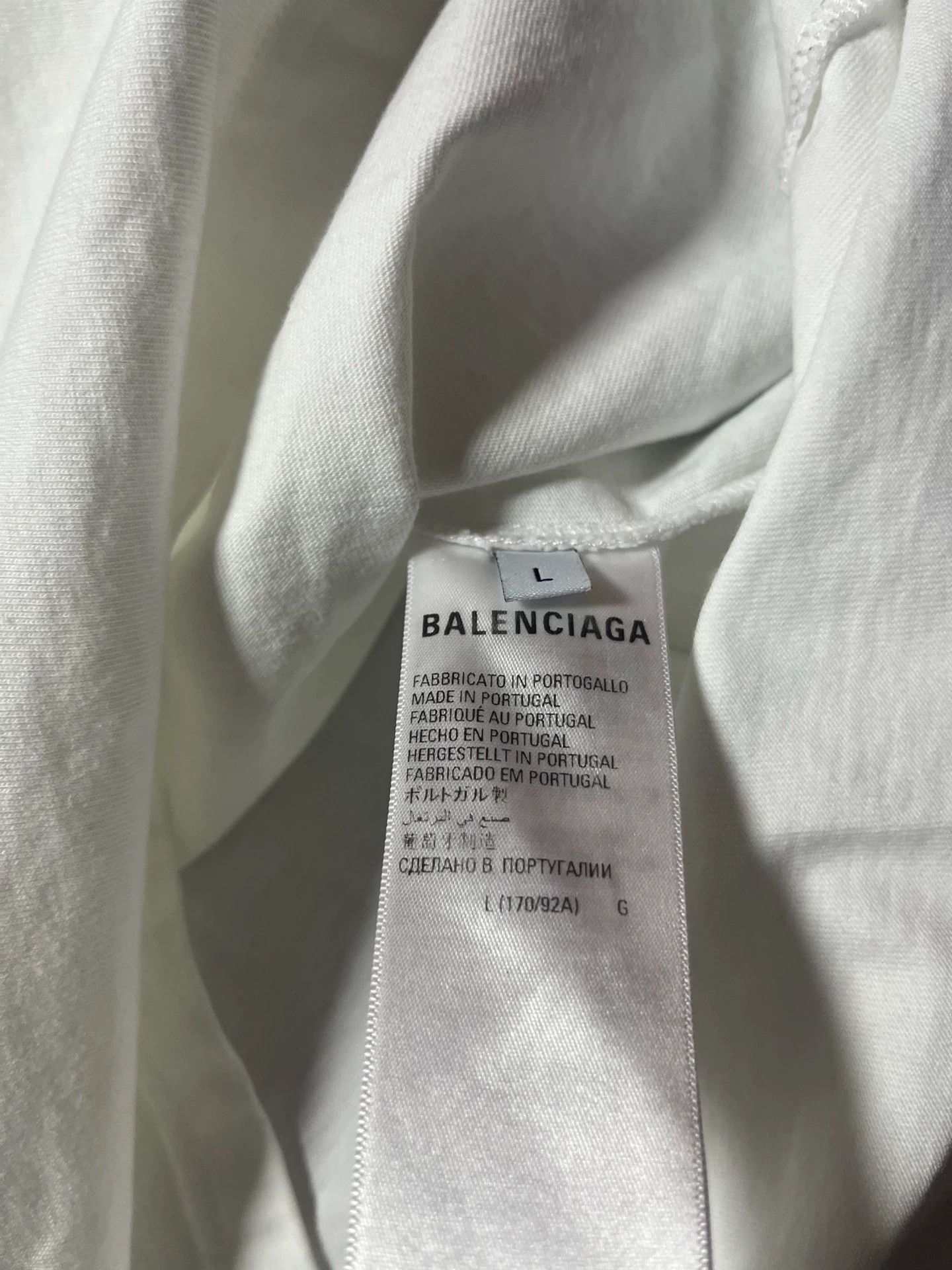 Balenciaga Balenciaga Cupid Embroidered Logo White L Short Sleeve T-shirt Size US L / EU 52-54 / 3 - 5 Thumbnail