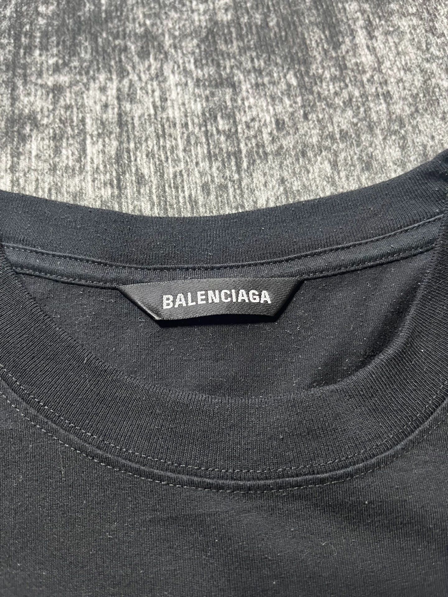 Balenciaga Balenciaga Black Seven Nation Language Short Sleeve T-shirt Size US M / EU 48-50 / 2 - 4 Thumbnail