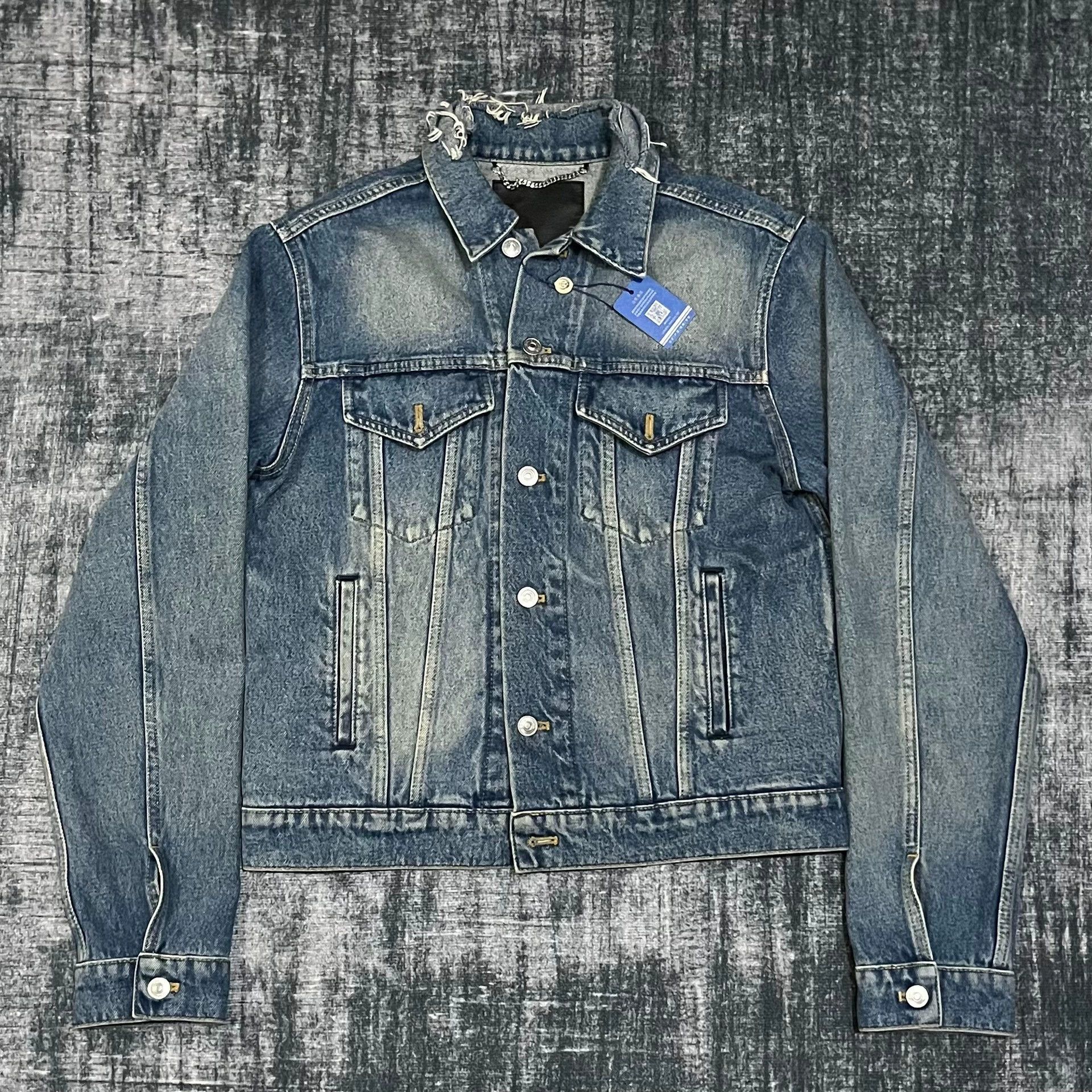 Balenciaga Balenciaga Blue Coke Denim Jacket Size US M / EU 48-50 / 2 - 2 Thumbnail