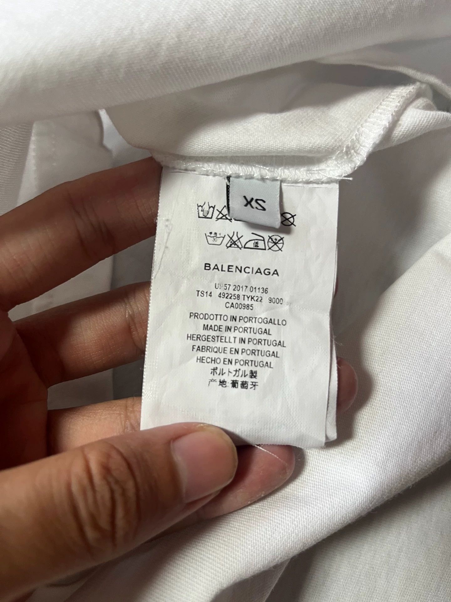 Balenciaga Balenciaga white rainbow logo short sleeved shirt Size US XS / EU 42 / 0 - 5 Thumbnail