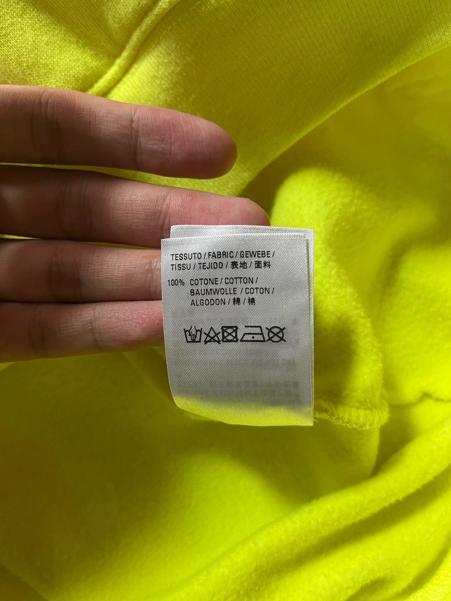 Balenciaga Balenciaga Fluorescent Yellow Cola Wave Hoodie Drawstring Hoodie Size US M / EU 48-50 / 2 - 7 Thumbnail