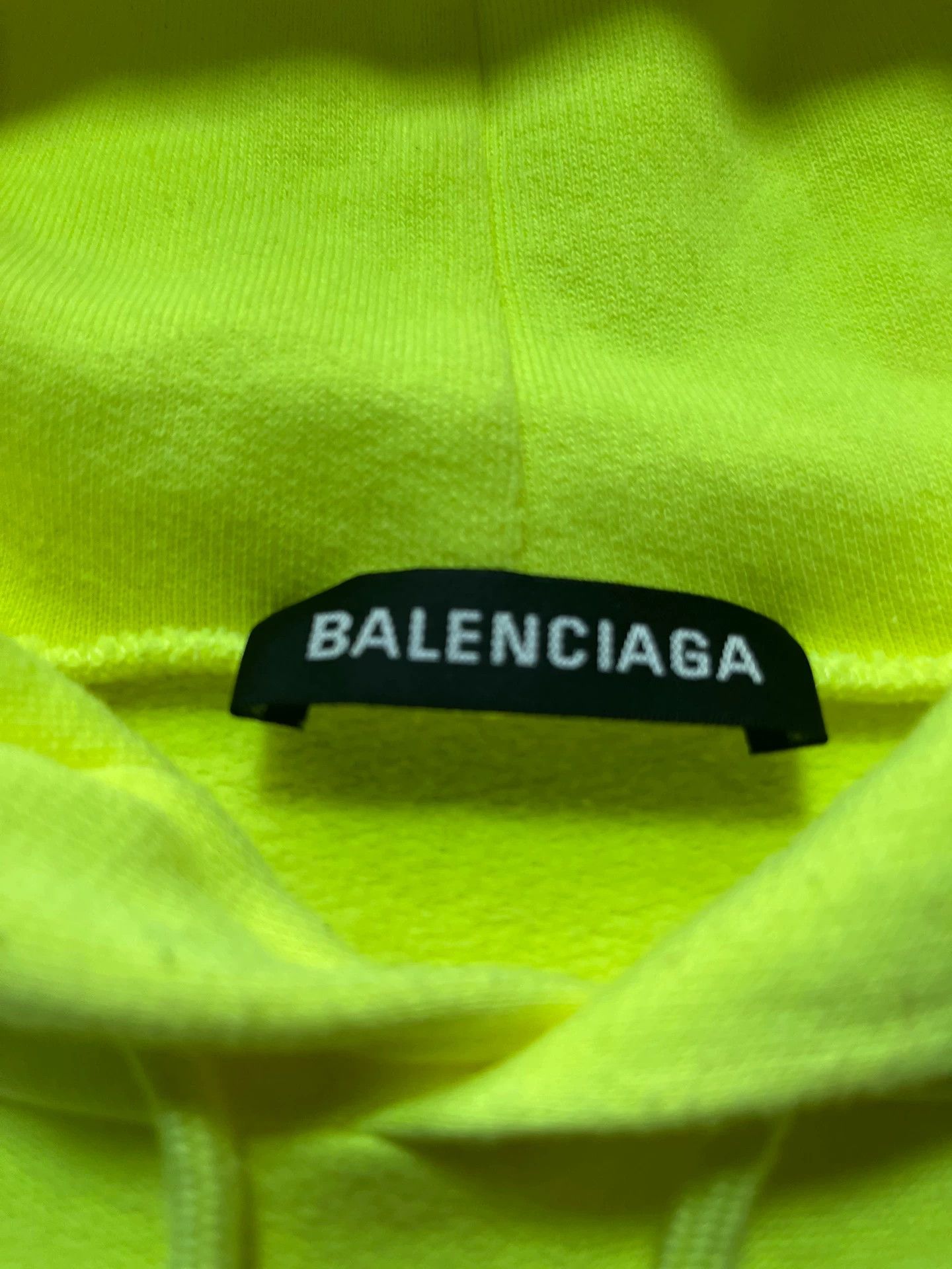 Balenciaga Balenciaga Fluorescent Yellow Cola Wave Hoodie Drawstring Hoodie Size US M / EU 48-50 / 2 - 5 Thumbnail