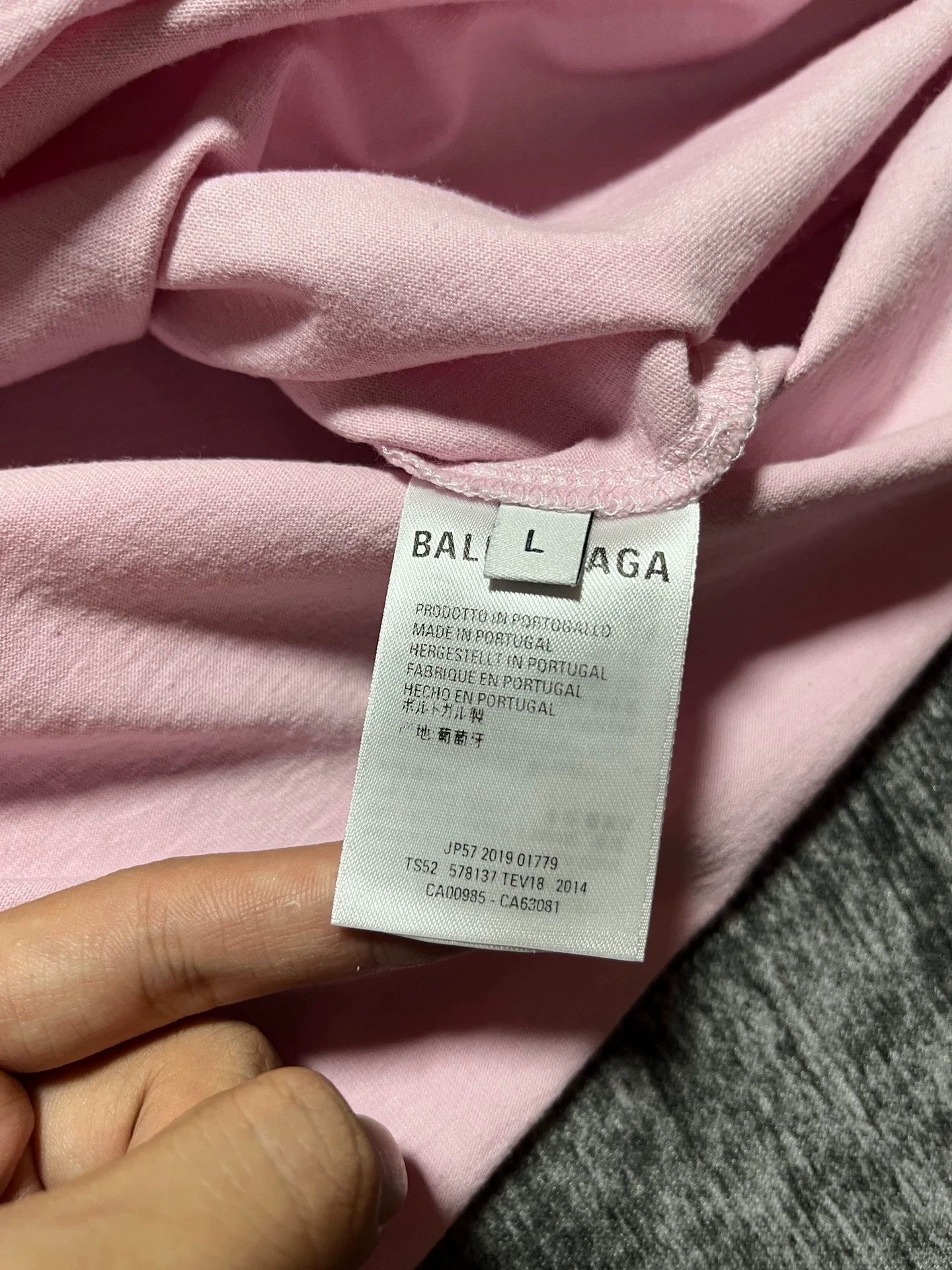 Balenciaga Balenciaga Pink Basic Small Logo Short Sleeve T-shirt Size US L / EU 52-54 / 3 - 5 Thumbnail