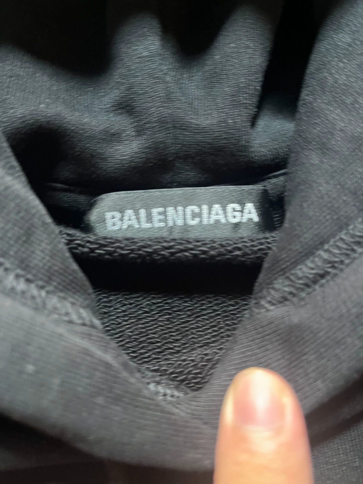 Balenciaga Balenciaga Black Double B Large Logo Long Sleeve Drawstring Hoodie Size US S / EU 44-46 / 1 - 4 Thumbnail