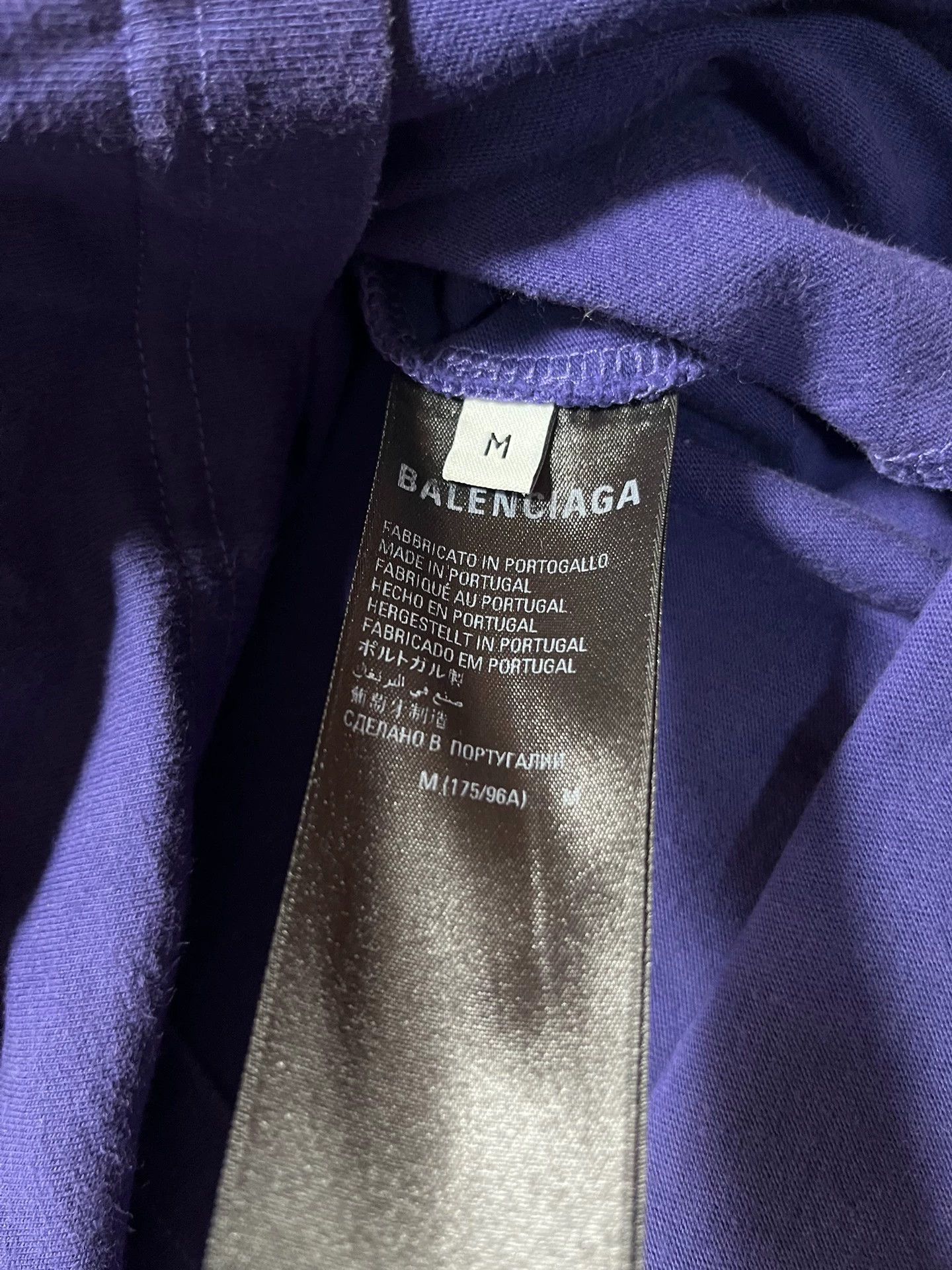 Balenciaga Balenciaga Purple Embroidered Wave Cola Short sleeved T-shirt Size US XS / EU 42 / 0 - 6 Thumbnail