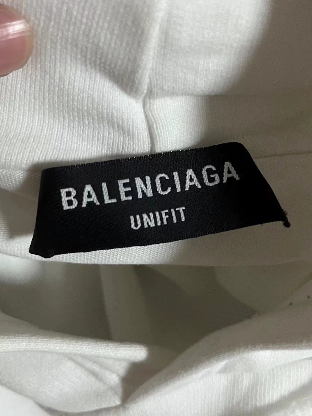 Balenciaga Balenciaga White Big Hole Hoodie Size US L / EU 52-54 / 3 - 4 Thumbnail