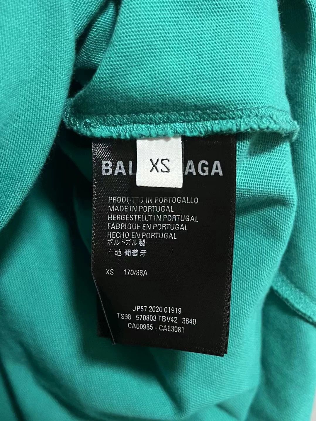 Balenciaga Balenciaga Lake Green Cola Short Sleeves Size US XS / EU 42 / 0 - 4 Thumbnail