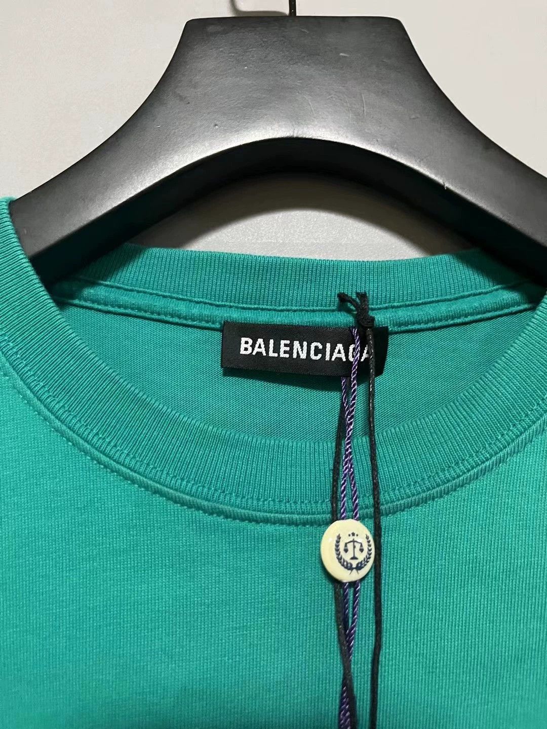 Balenciaga Balenciaga Lake Green Cola Short Sleeves Size US XS / EU 42 / 0 - 3 Thumbnail