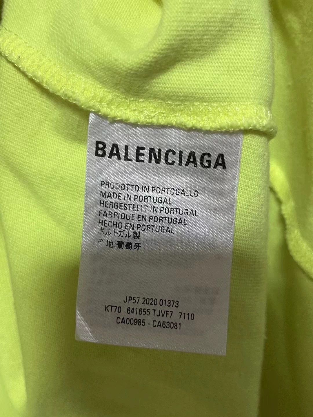 Balenciaga Balenciaga fluorescent yellow cola short sleeved shirt Size US S / EU 44-46 / 1 - 4 Thumbnail