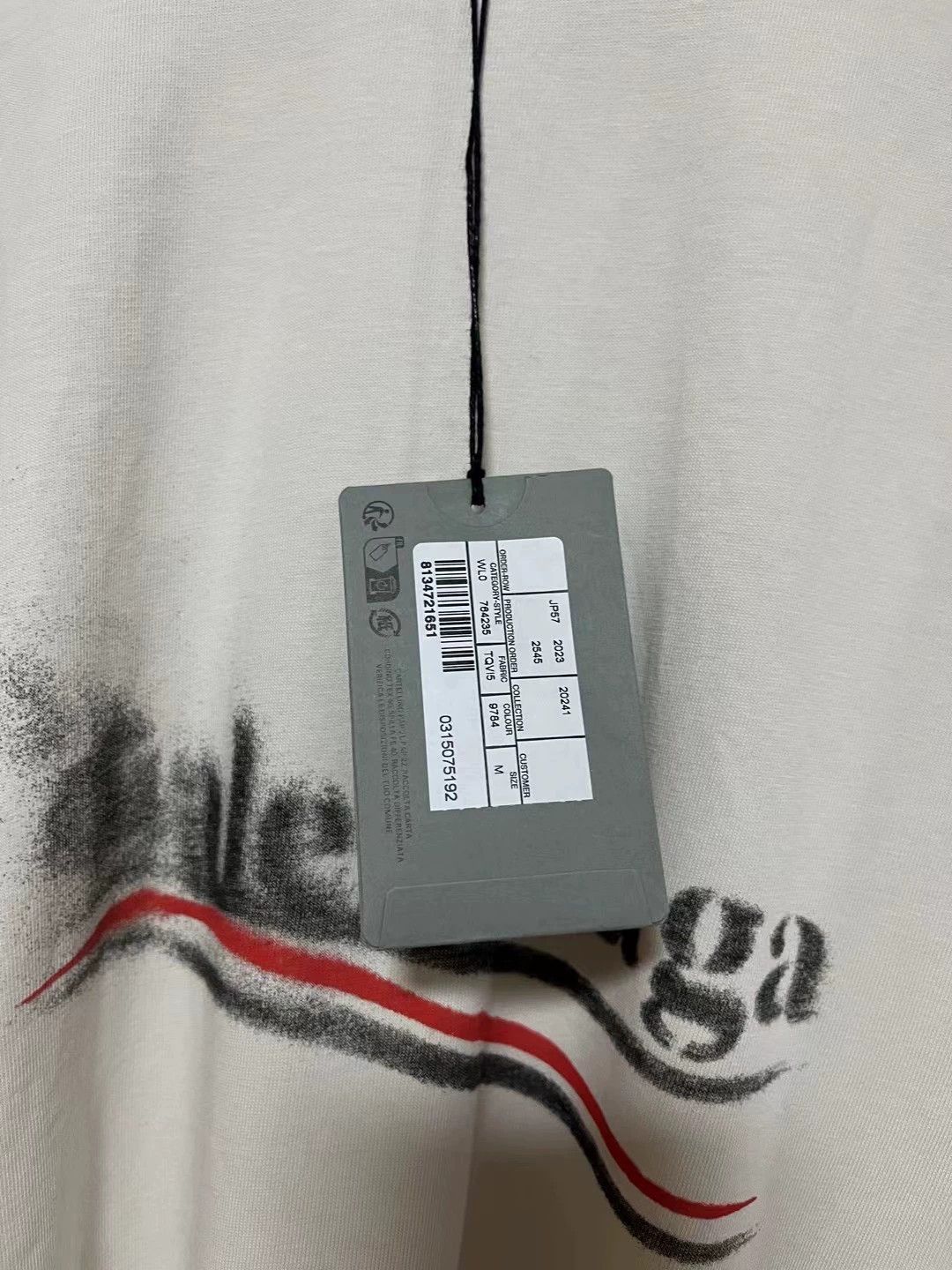 Balenciaga Balenciaga new blurred dissolution cola short sleeved shirt Size US M / EU 48-50 / 2 - 6 Thumbnail
