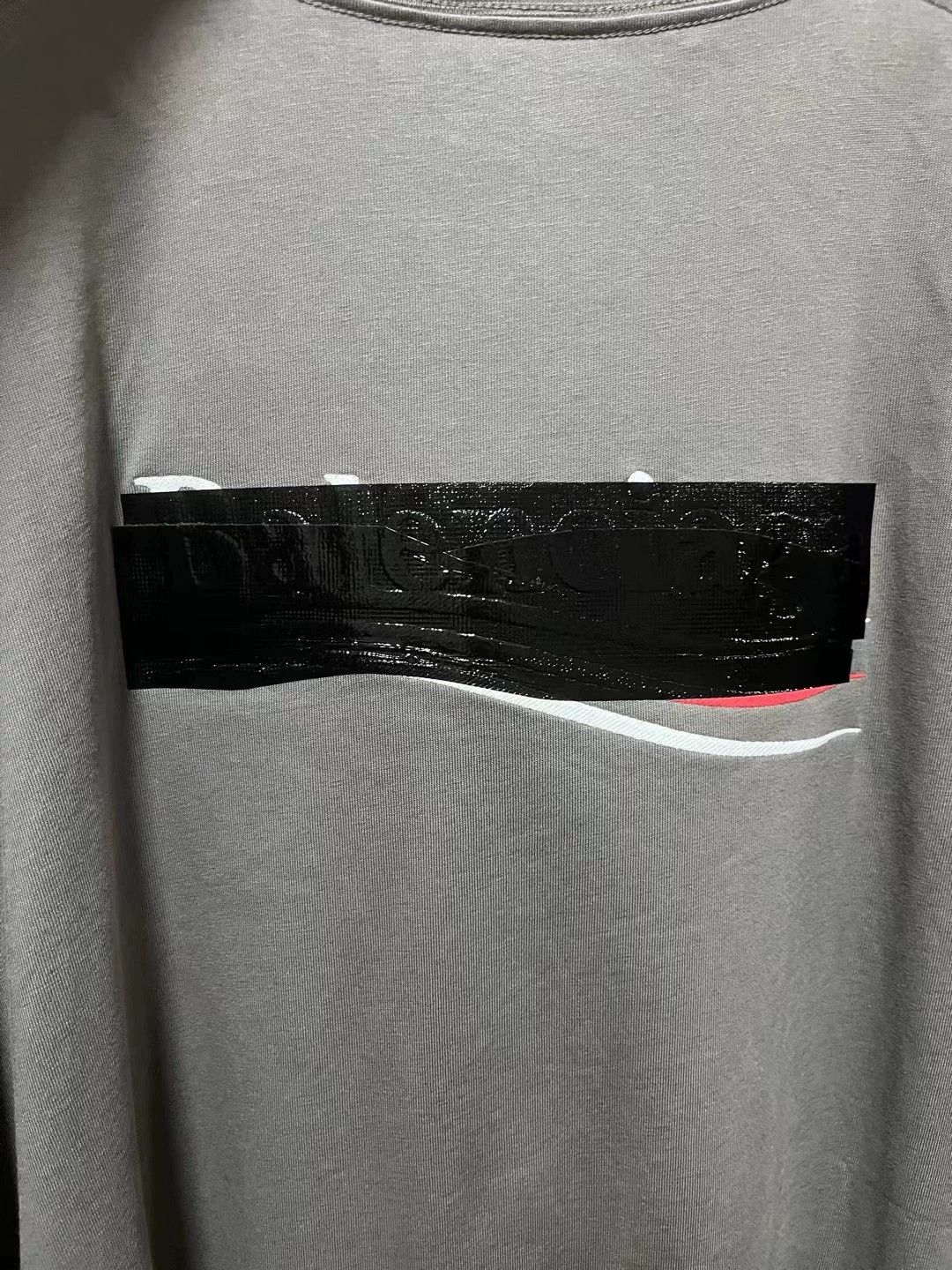 Balenciaga Balenciaga new embroidered tape cola short sleeved shirt Size US XS / EU 42 / 0 - 6 Thumbnail