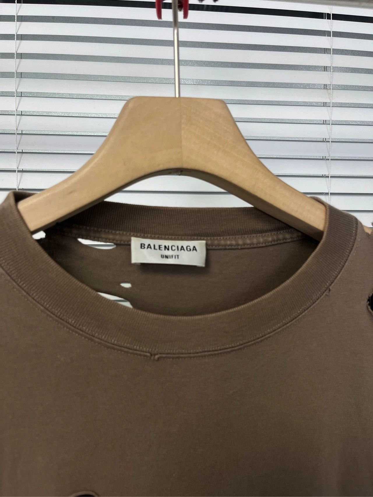Balenciaga Balenciaga Broken Hole Letter Short Sleeve Size US S / EU 44-46 / 1 - 3 Thumbnail