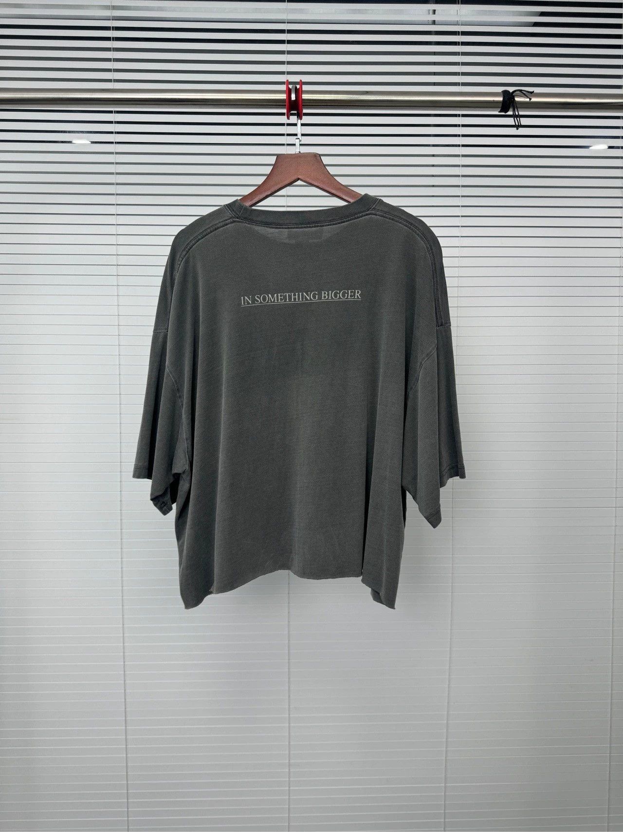 Balenciaga Balenciaga slogan letter washed grey short sleeved shirt Size US M / EU 48-50 / 2 - 2 Thumbnail