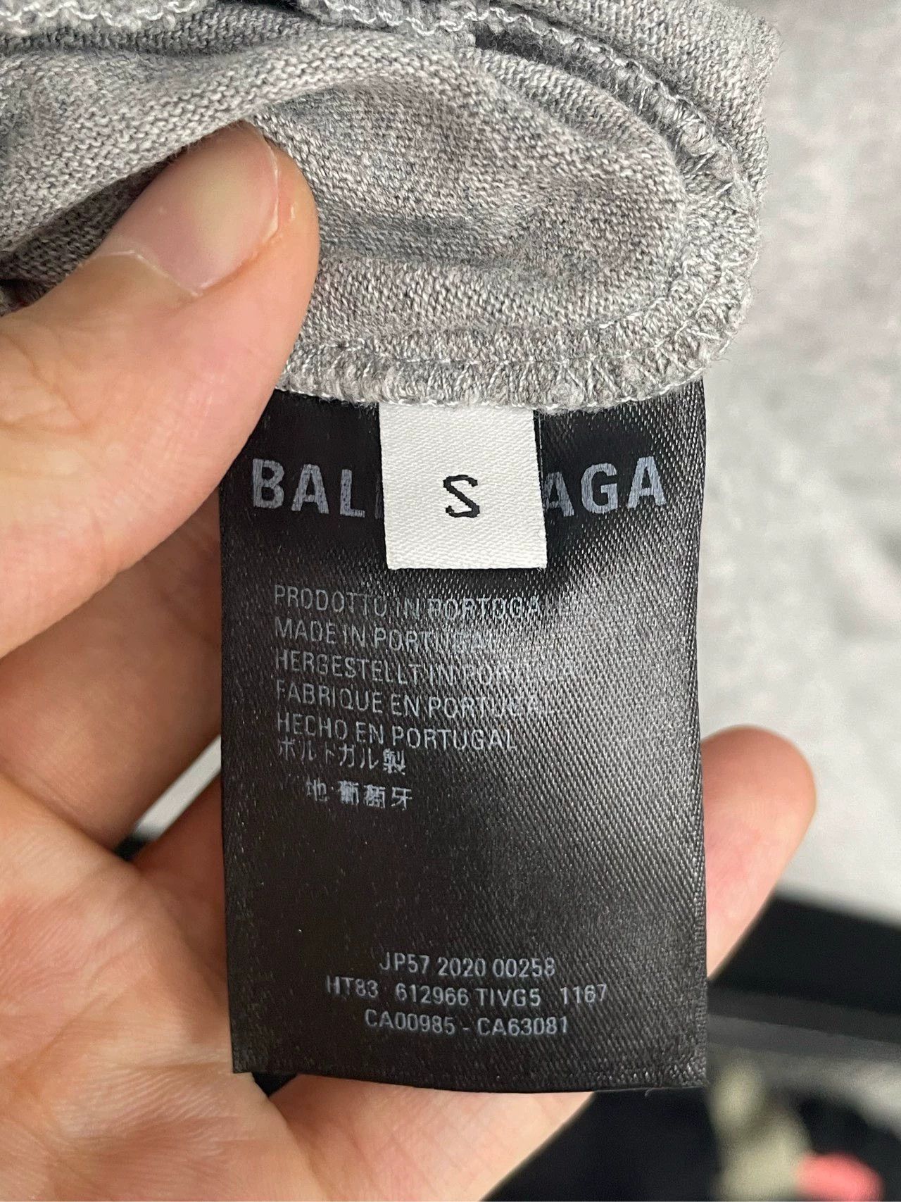 Balenciaga Balenciaga front and back logo short sleeved gray Size US S / EU 44-46 / 1 - 6 Thumbnail