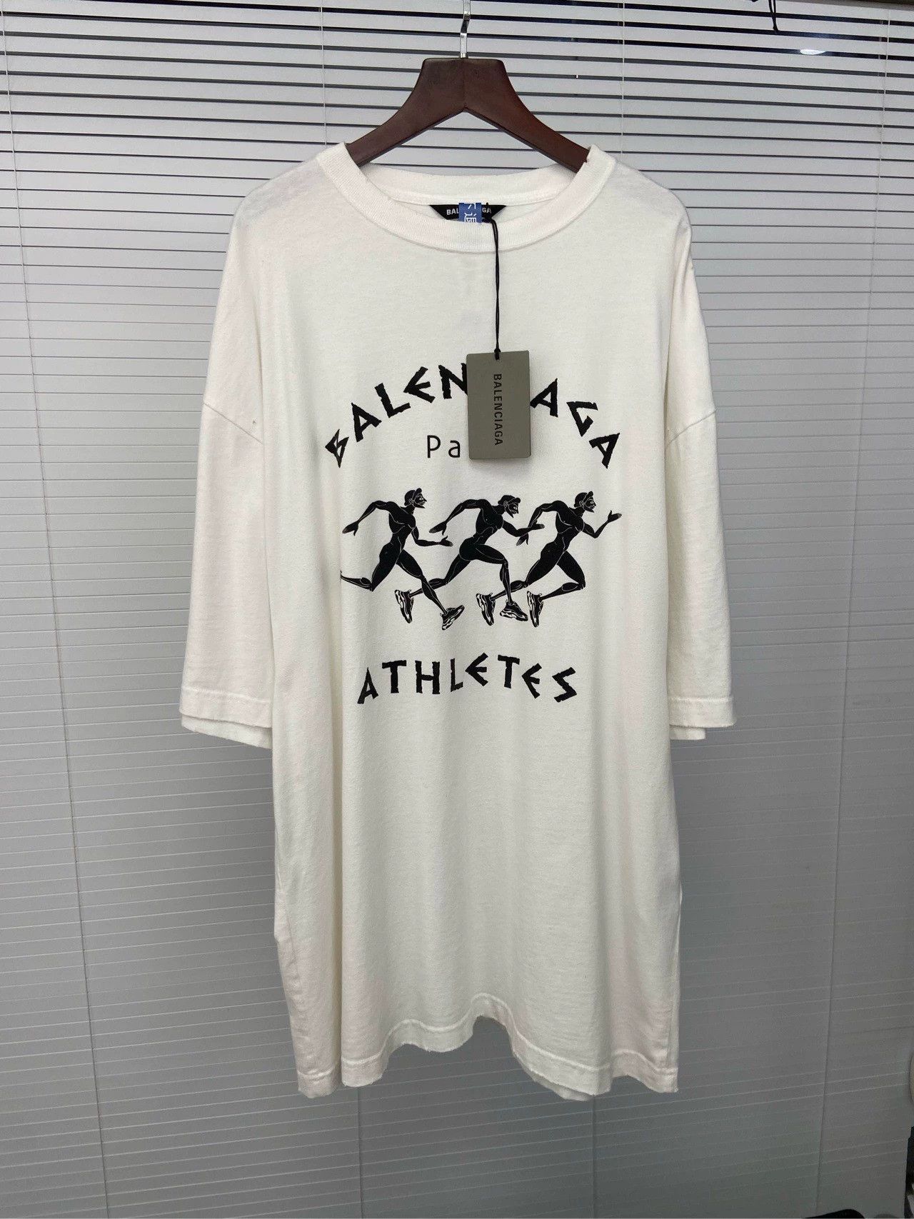 Balenciaga Balenciaga Marathon Letter Logo White Short sleeved T-shirt Size US XS / EU 42 / 0 - 3 Thumbnail