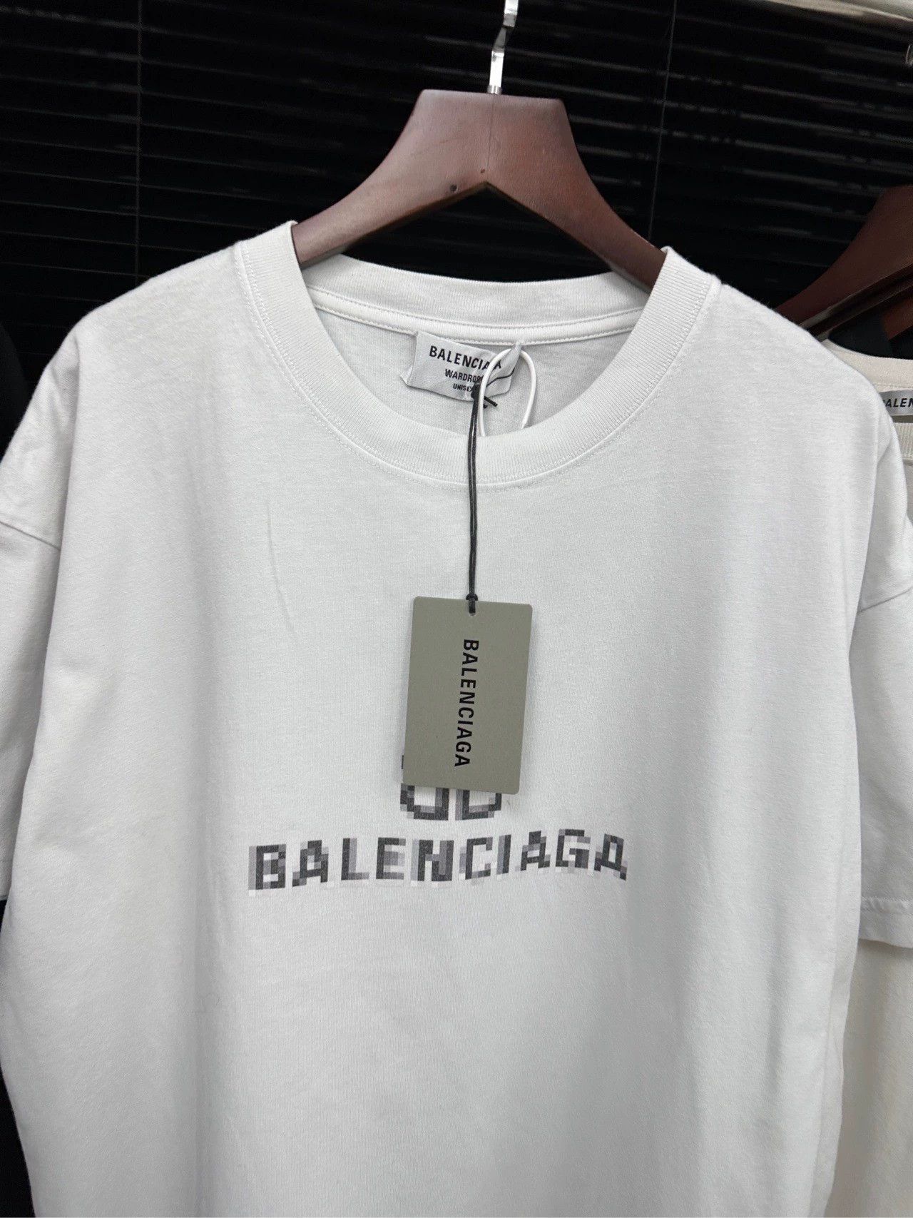 Balenciaga Balenciaga Mosaic Logo Letter White Short Sleeve Size US M / EU 48-50 / 2 - 3 Thumbnail