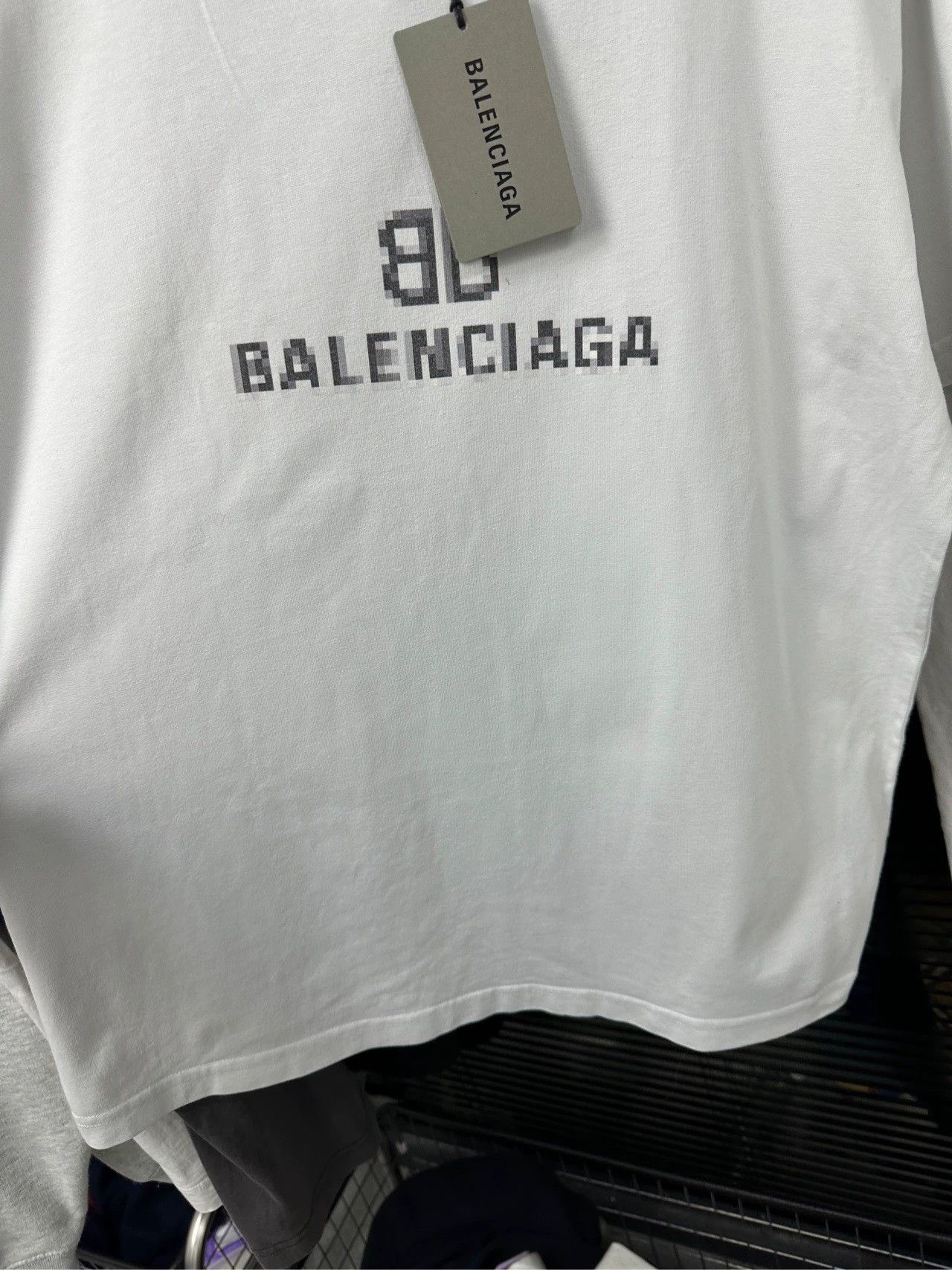 Balenciaga Balenciaga Mosaic Logo Letter White Short Sleeve Size US M / EU 48-50 / 2 - 5 Thumbnail