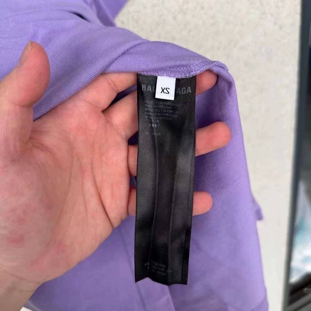 Balenciaga Balenciaga new purple double hook small logo short sleeved shirt Size US XS / EU 42 / 0 - 4 Thumbnail