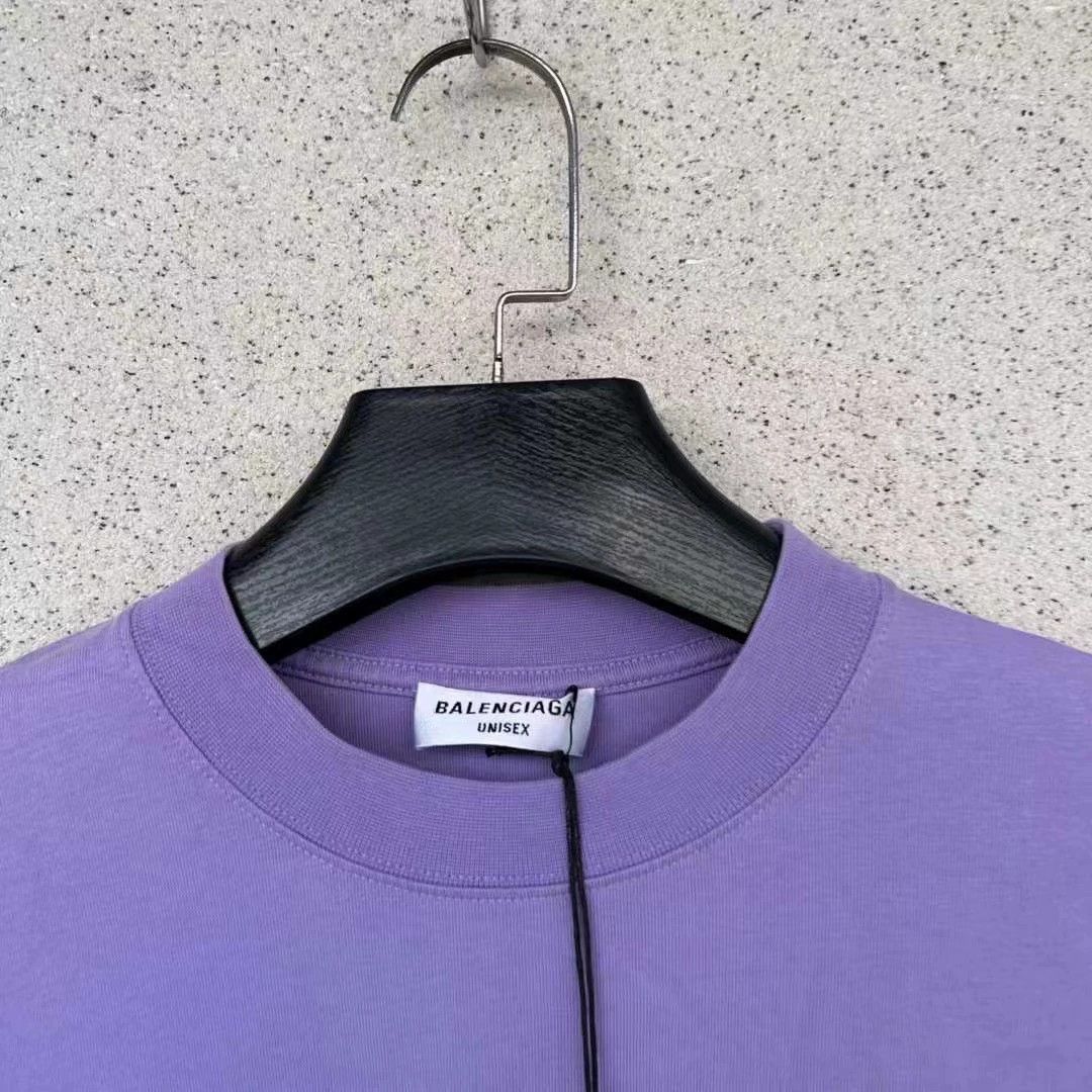 Balenciaga Balenciaga new purple double hook small logo short sleeved shirt Size US XS / EU 42 / 0 - 2 Thumbnail