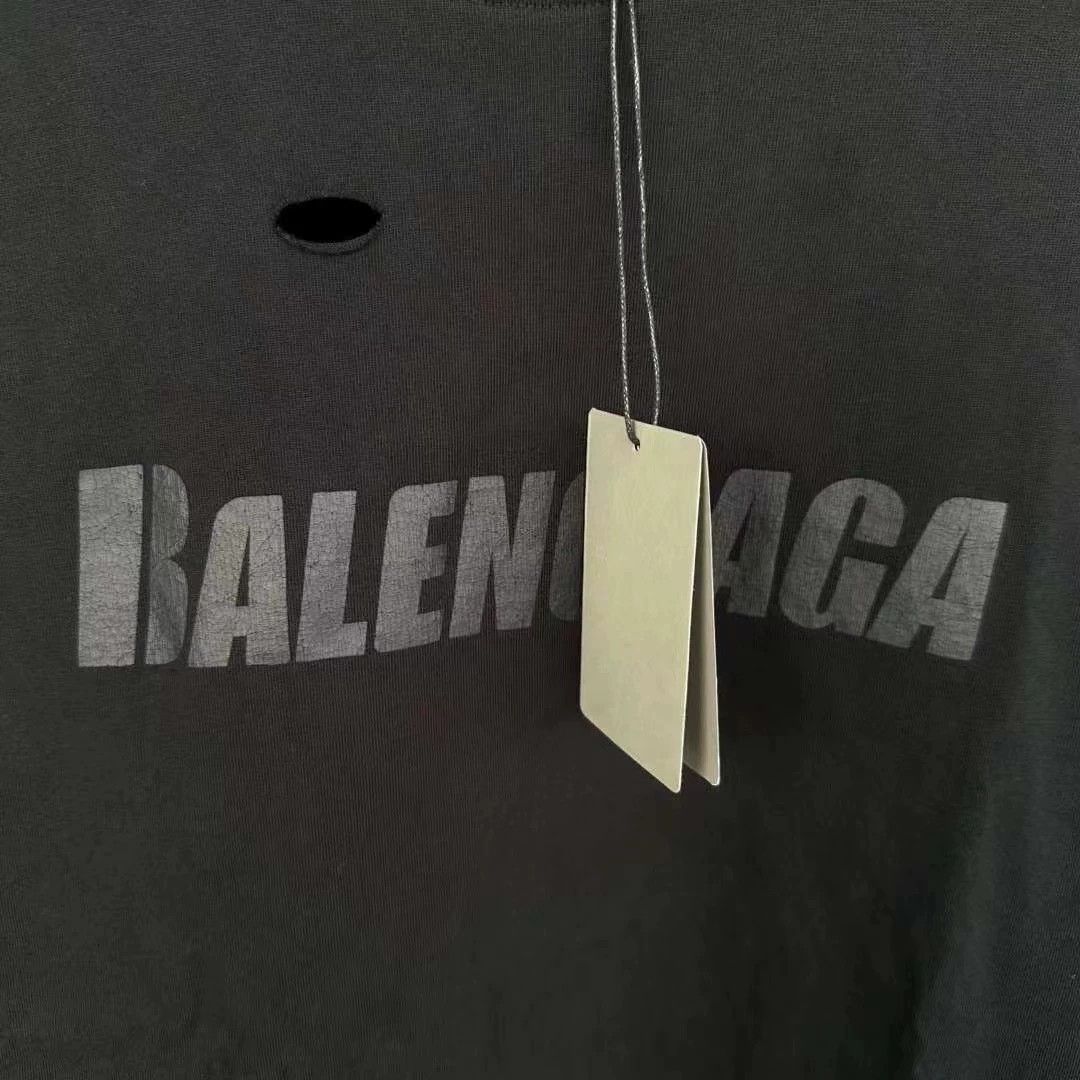 Balenciaga Balenciaga new pure black perforated short sleeved shirt Size US S / EU 44-46 / 1 - 3 Thumbnail