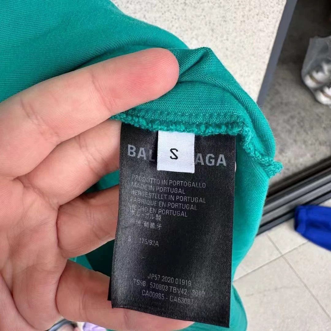 Balenciaga Balenciaga Lake Green Cola Short Sleeve Size US S / EU 44-46 / 1 - 4 Thumbnail