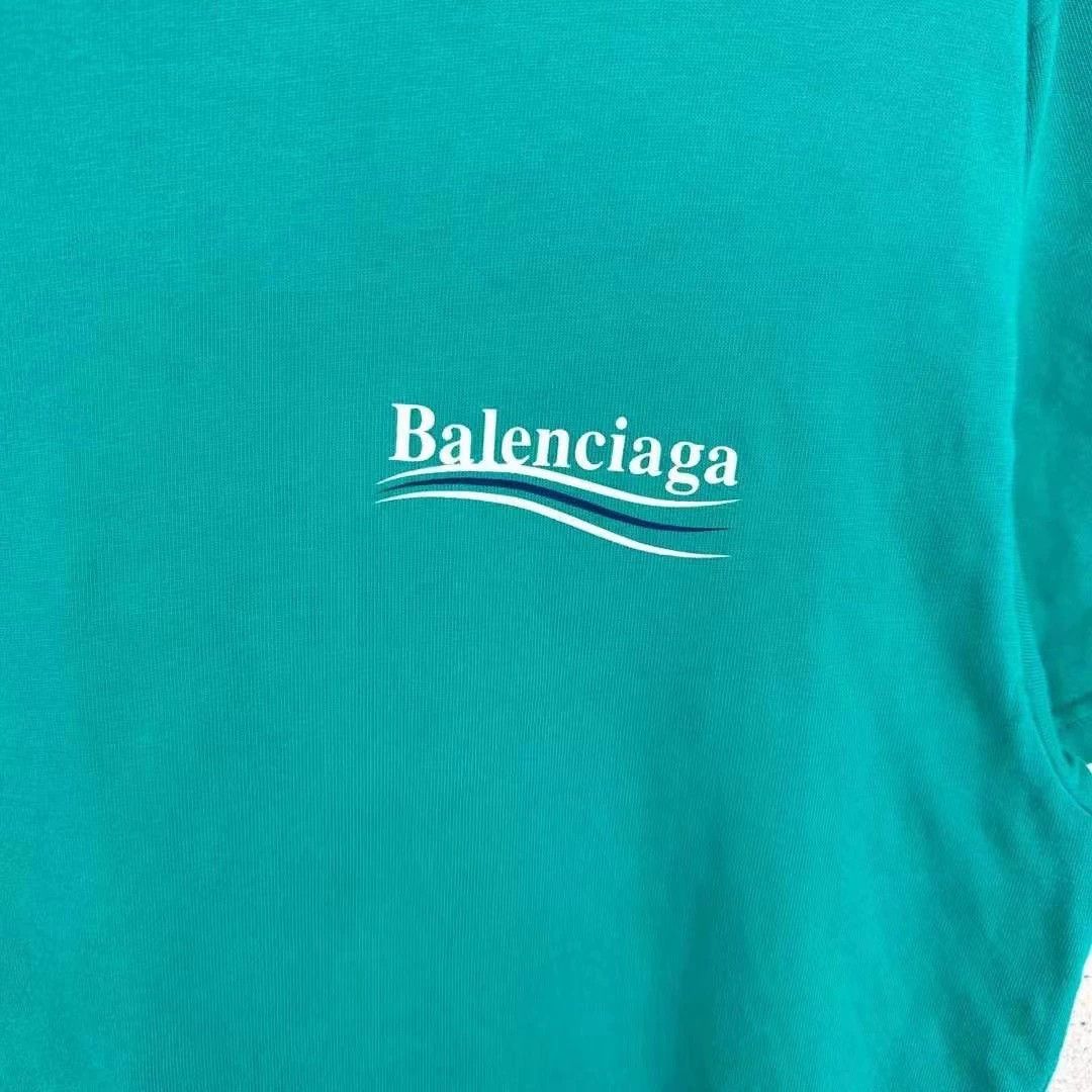 Balenciaga Balenciaga Lake Green Cola Short Sleeve Size US S / EU 44-46 / 1 - 3 Thumbnail