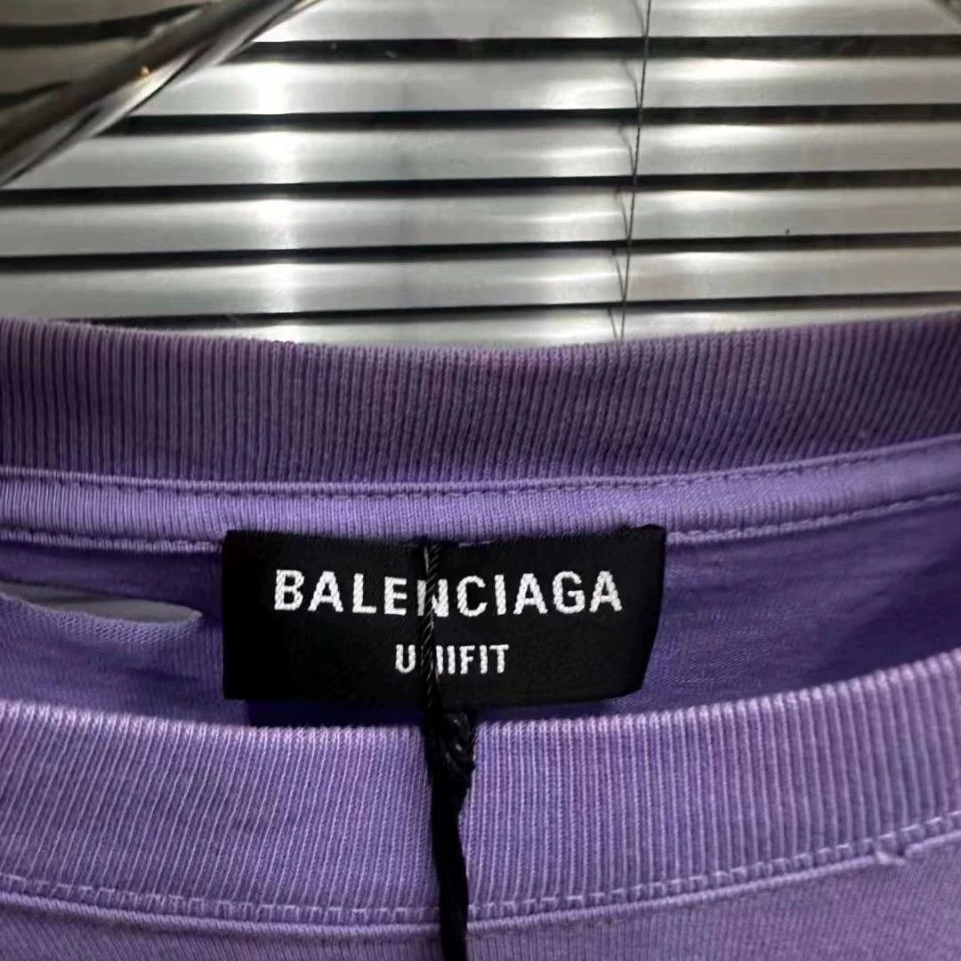 Balenciaga Balenciaga Purple Destruction Short Sleeve Size US L / EU 52-54 / 3 - 2 Thumbnail