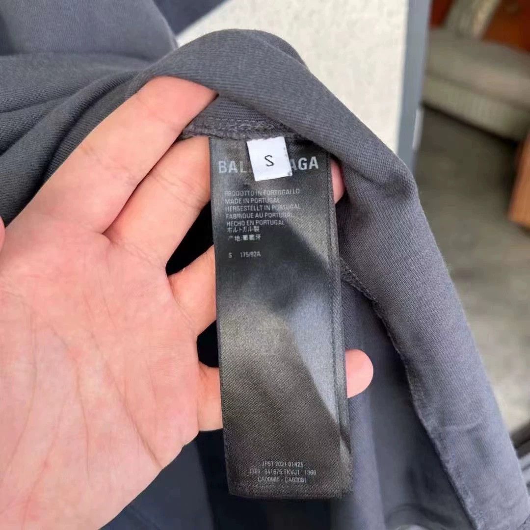Balenciaga Balenciaga Smoke Grey Embroidered Coke short sleeve shirt Size US S / EU 44-46 / 1 - 4 Thumbnail