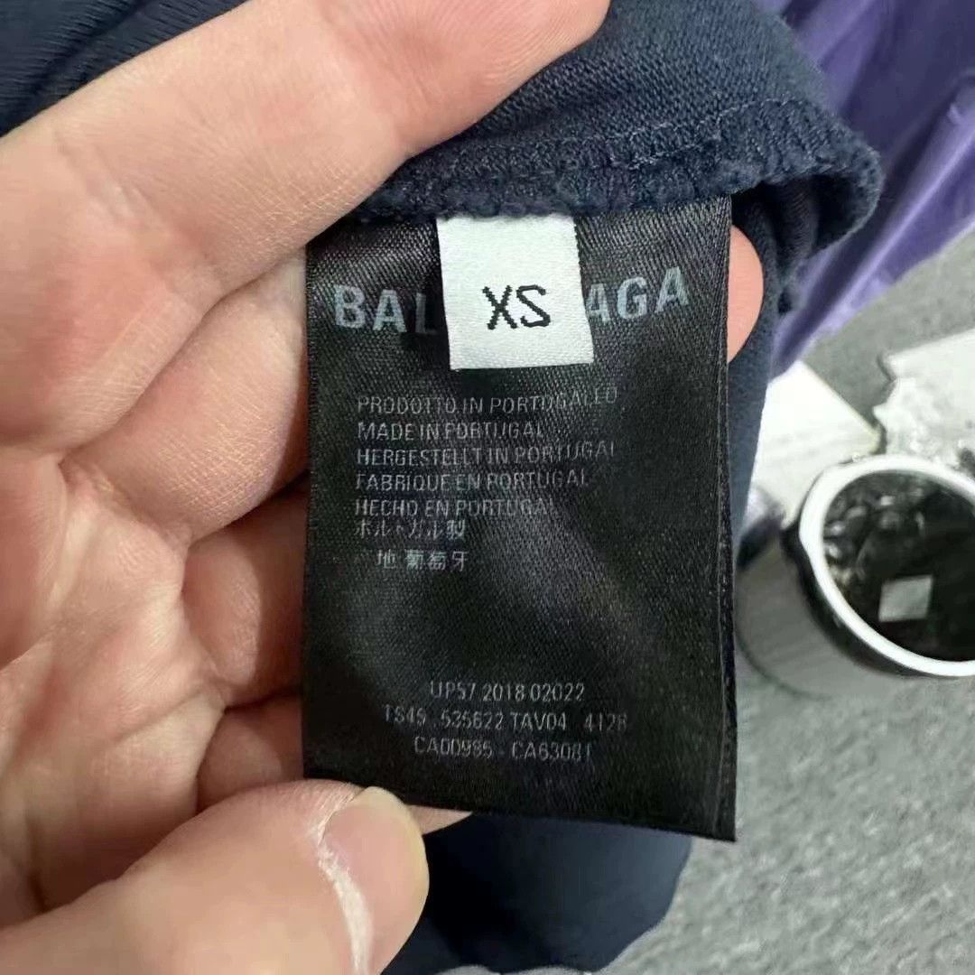 Balenciaga Balenciaga navy blue wheat ear short sleeved shirt Size US XS / EU 42 / 0 - 4 Thumbnail