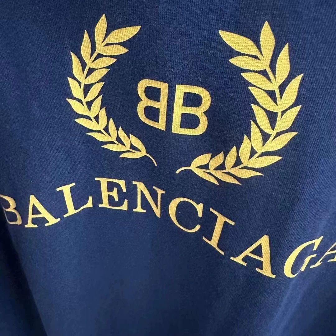 Balenciaga Balenciaga navy blue wheat ear short sleeved shirt Size US XS / EU 42 / 0 - 3 Thumbnail
