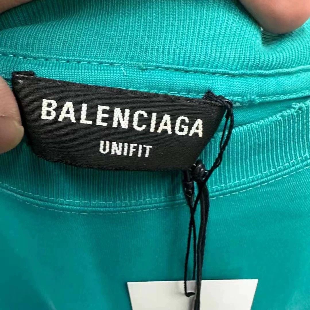 Balenciaga Balenciaga Lake Green Mosaic Double B Short Sleeve Size US XS / EU 42 / 0 - 2 Thumbnail