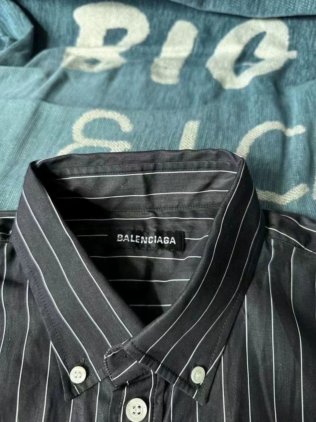 Balenciaga Balenciaga striped embroidered shirt Size US S / EU 44-46 / 1 - 4 Thumbnail