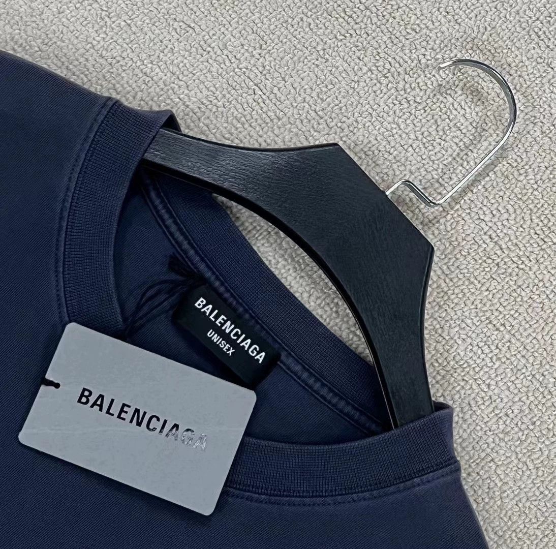 Balenciaga Balenciaga Deep Blue Wheat Ear Lock Short Sleeve Size US XL / EU 56 / 4 - 2 Thumbnail